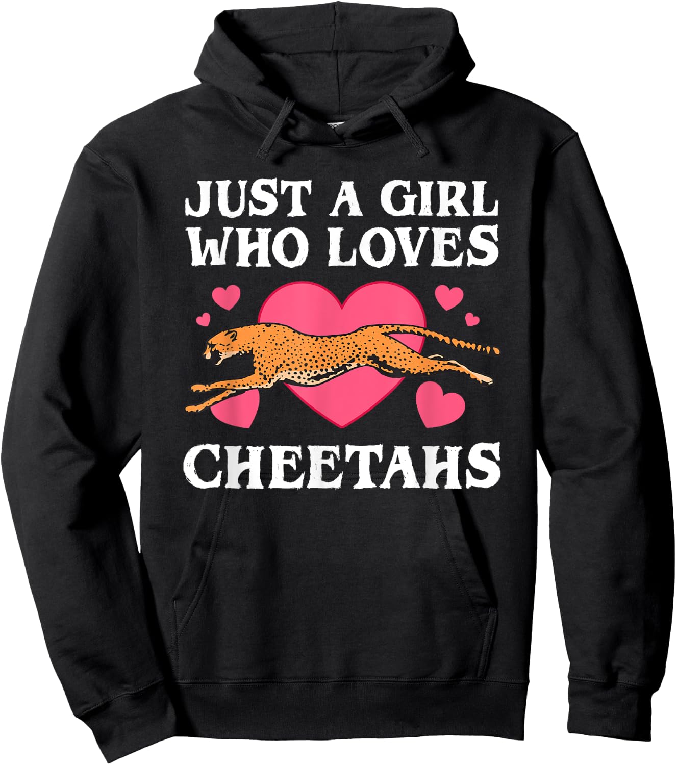 Funny Cheetah Design Girls Kids Youth Zookeepers Hoodie - Hoodie | Black