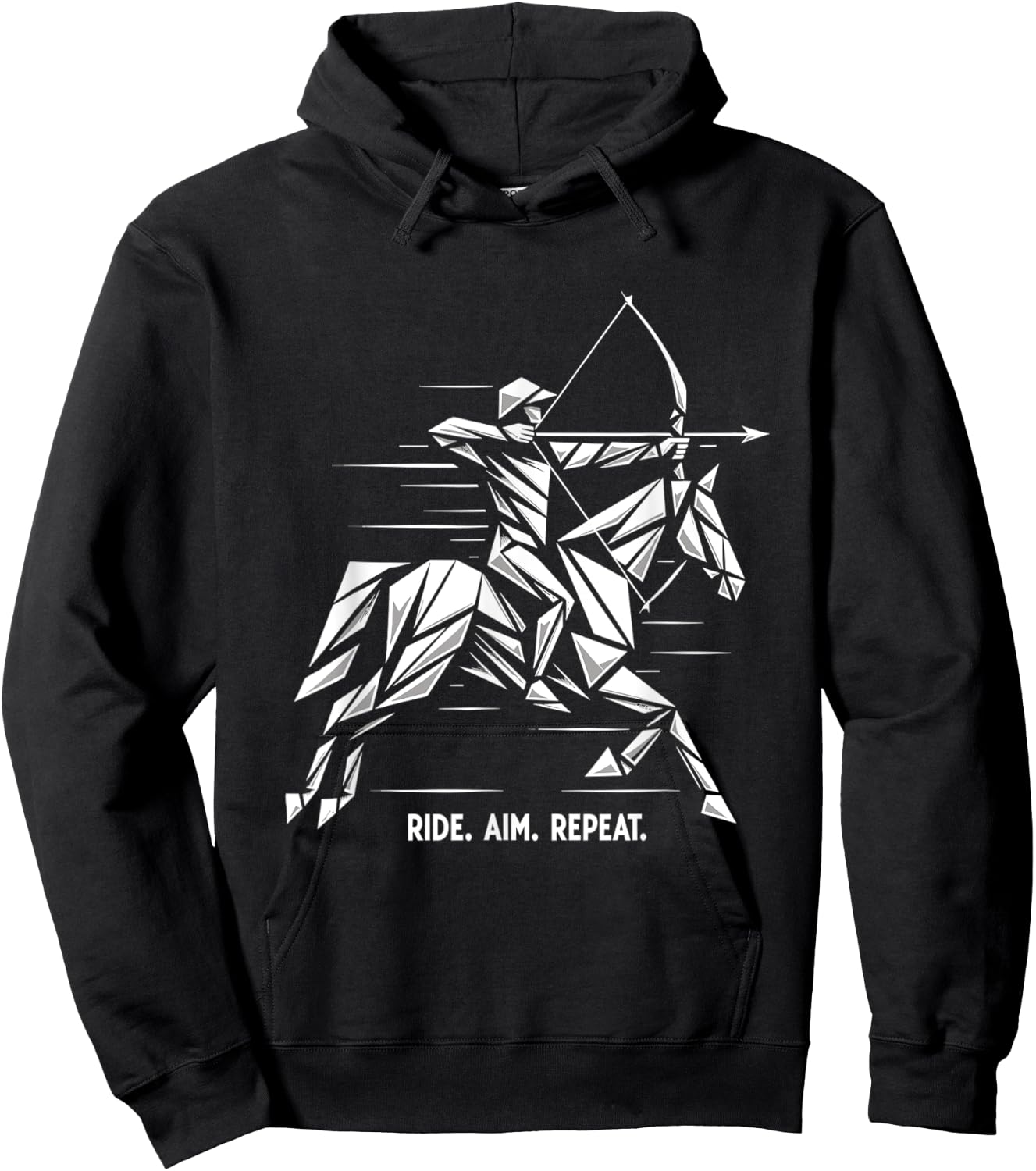 Mounted Archery Retro Horse Archer Competition Hoodie - Hoodie | Black