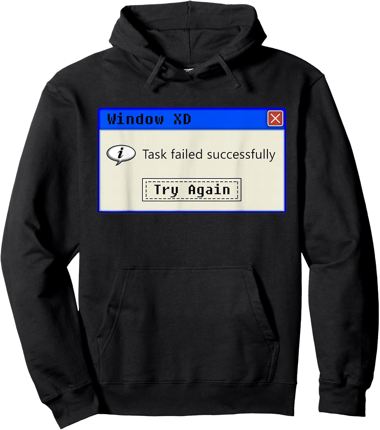 Task Failed Successfully - Nerdy Vintage Programming IT Hoodie - Hoodie | Black