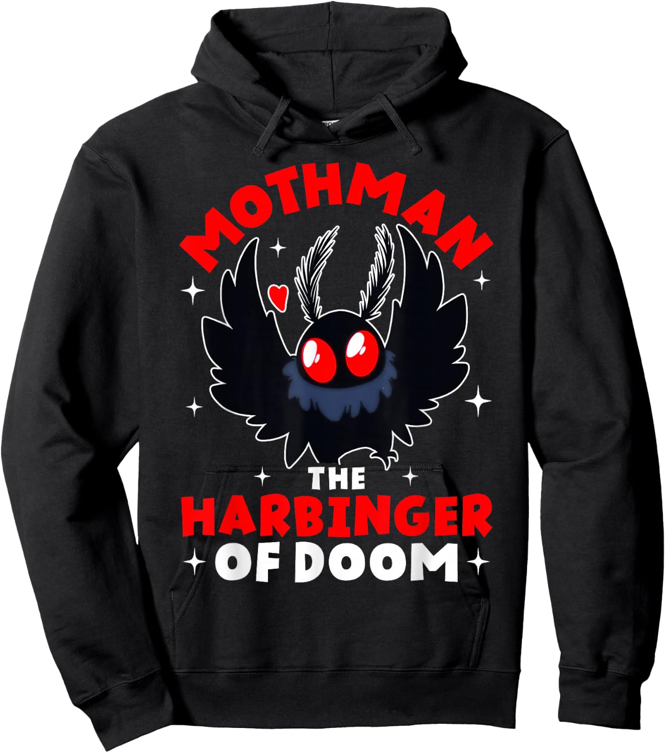 Mothman The Harbinger of Doom Cryptid Cryptozoology Hoodie - Hoodie | Black