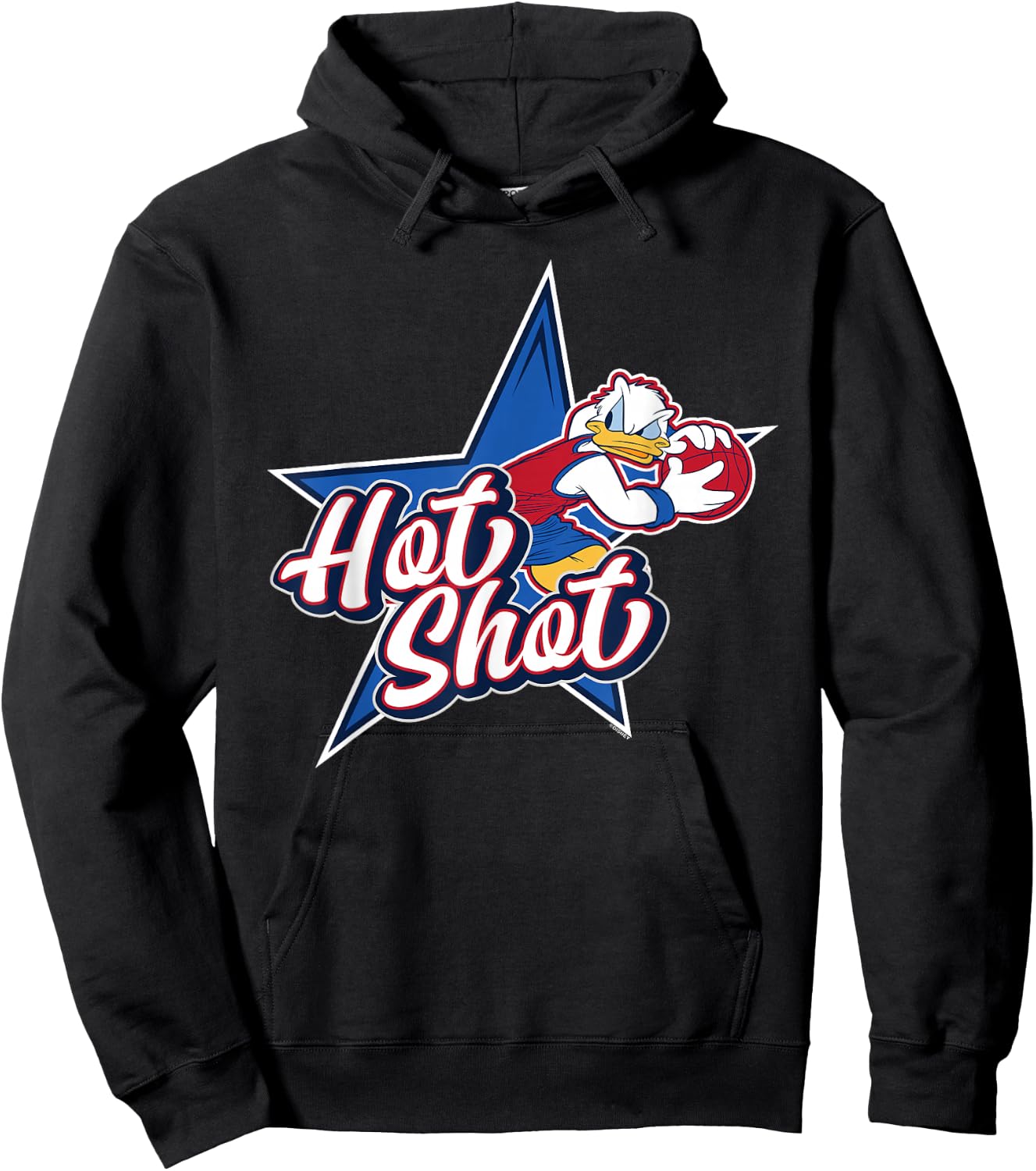 Disney Donald Duck Sports Basketball Star Hot Shot Hoodie - Hoodie | Black