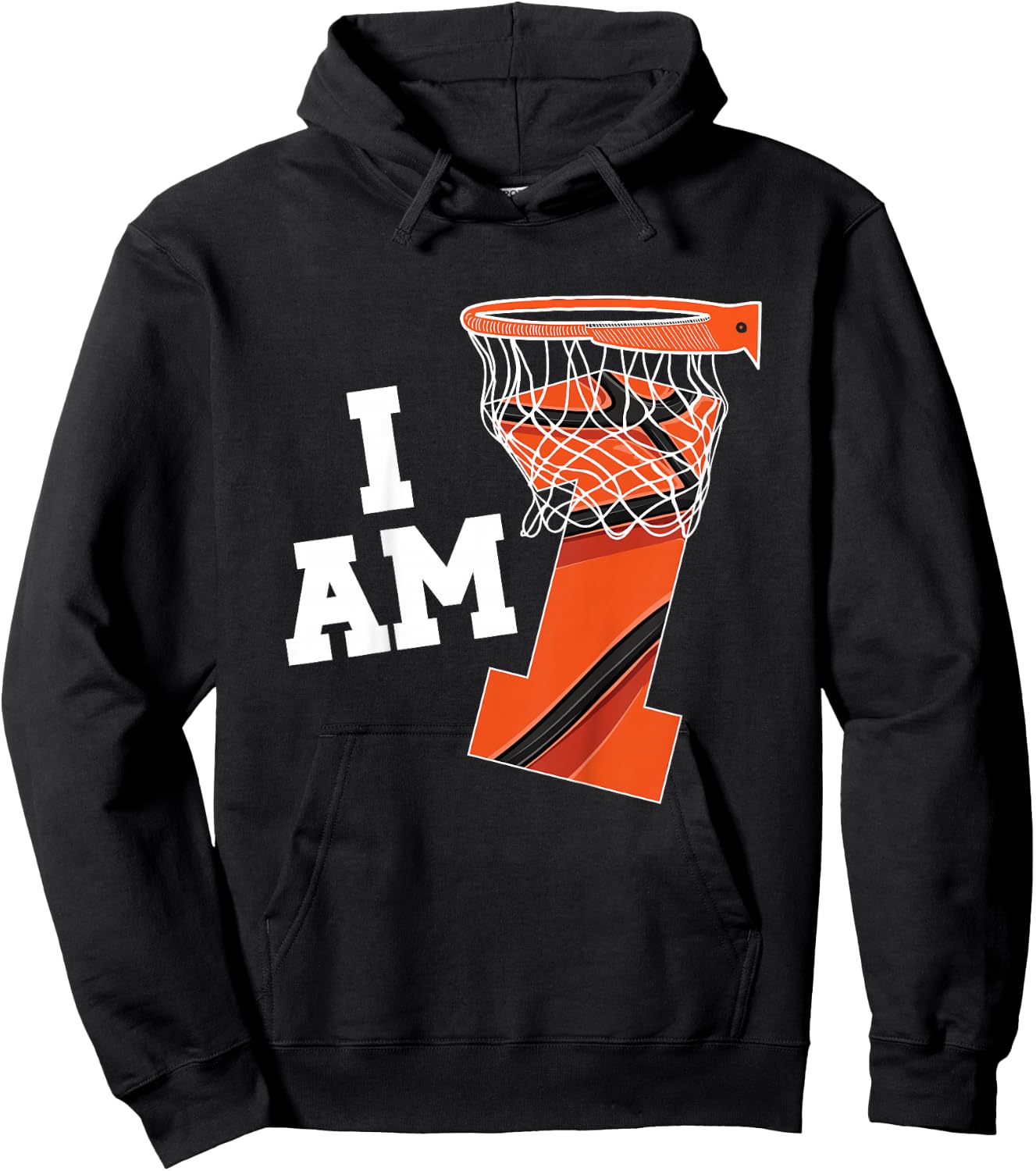 Kids Basketball 1st Birthday Boy One Year Old Basketball Player Hoodie - Hoodie | Black
