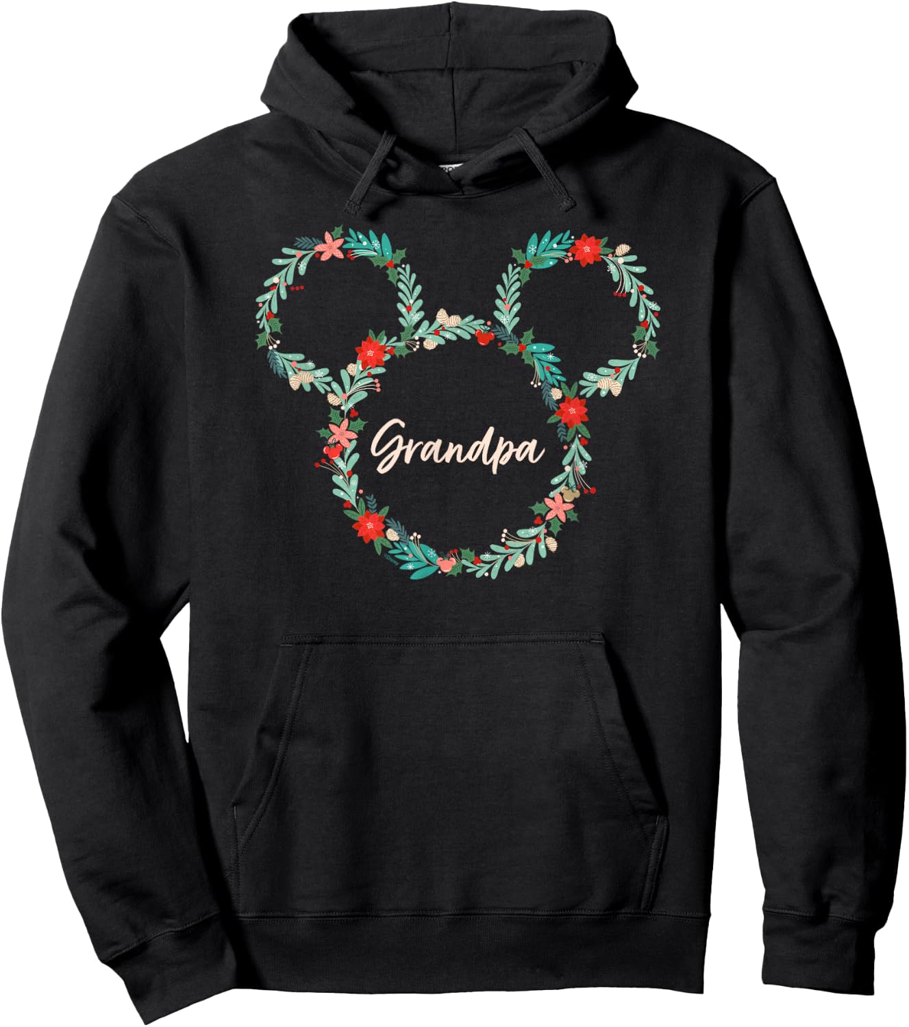Disney Mickey Mouse Christmas Family Vacation Trip Grandpa Hoodie - Hoodie | Black