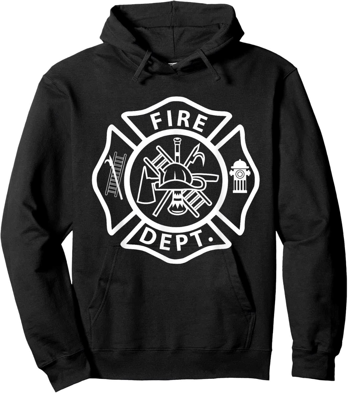 Fire Department Logo Uniform Fireman Symbol Firefighter Gear Hoodie - Hoodie | Black