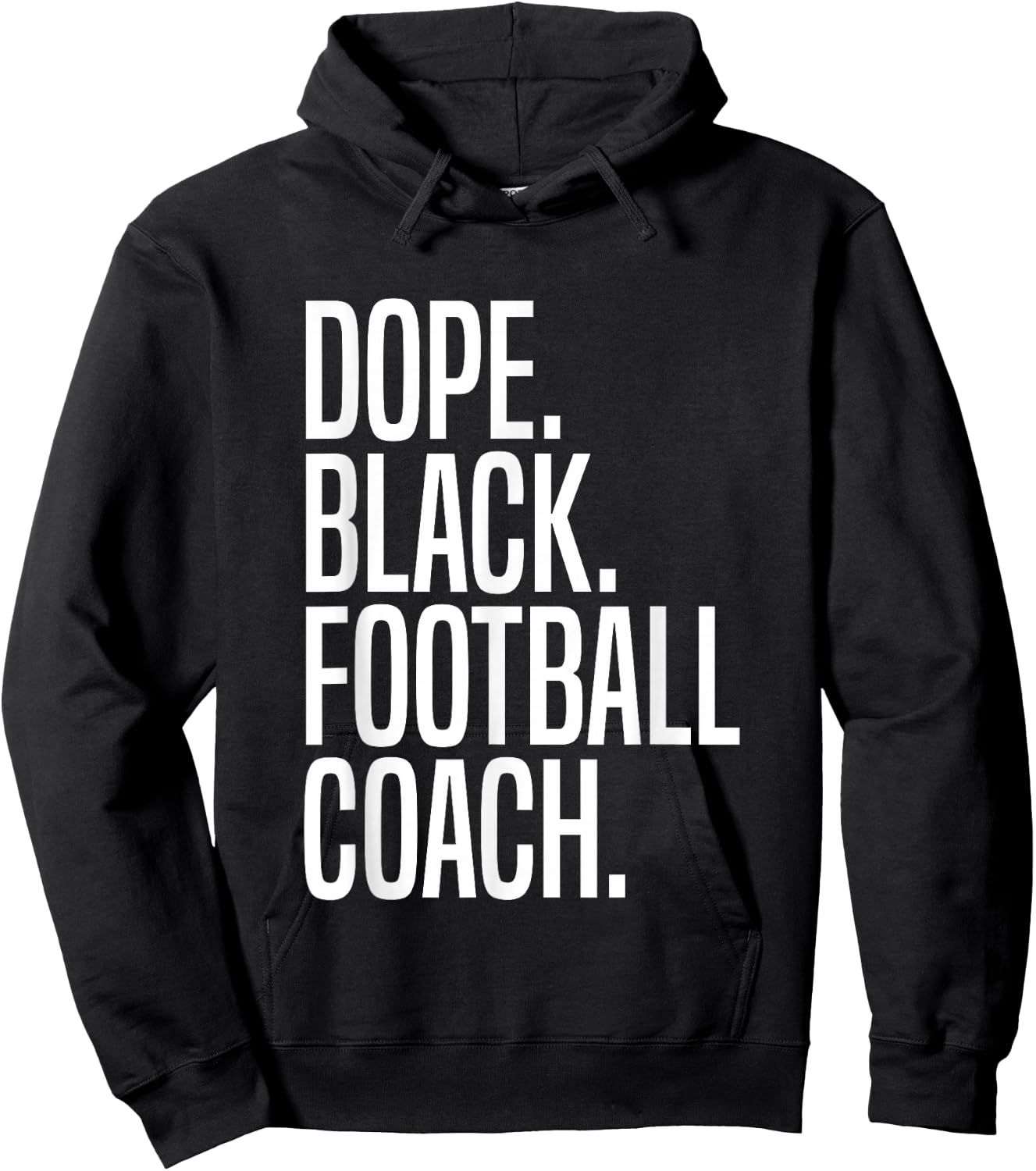Dope Black Football Coach Hoodie - Hoodie | Black
