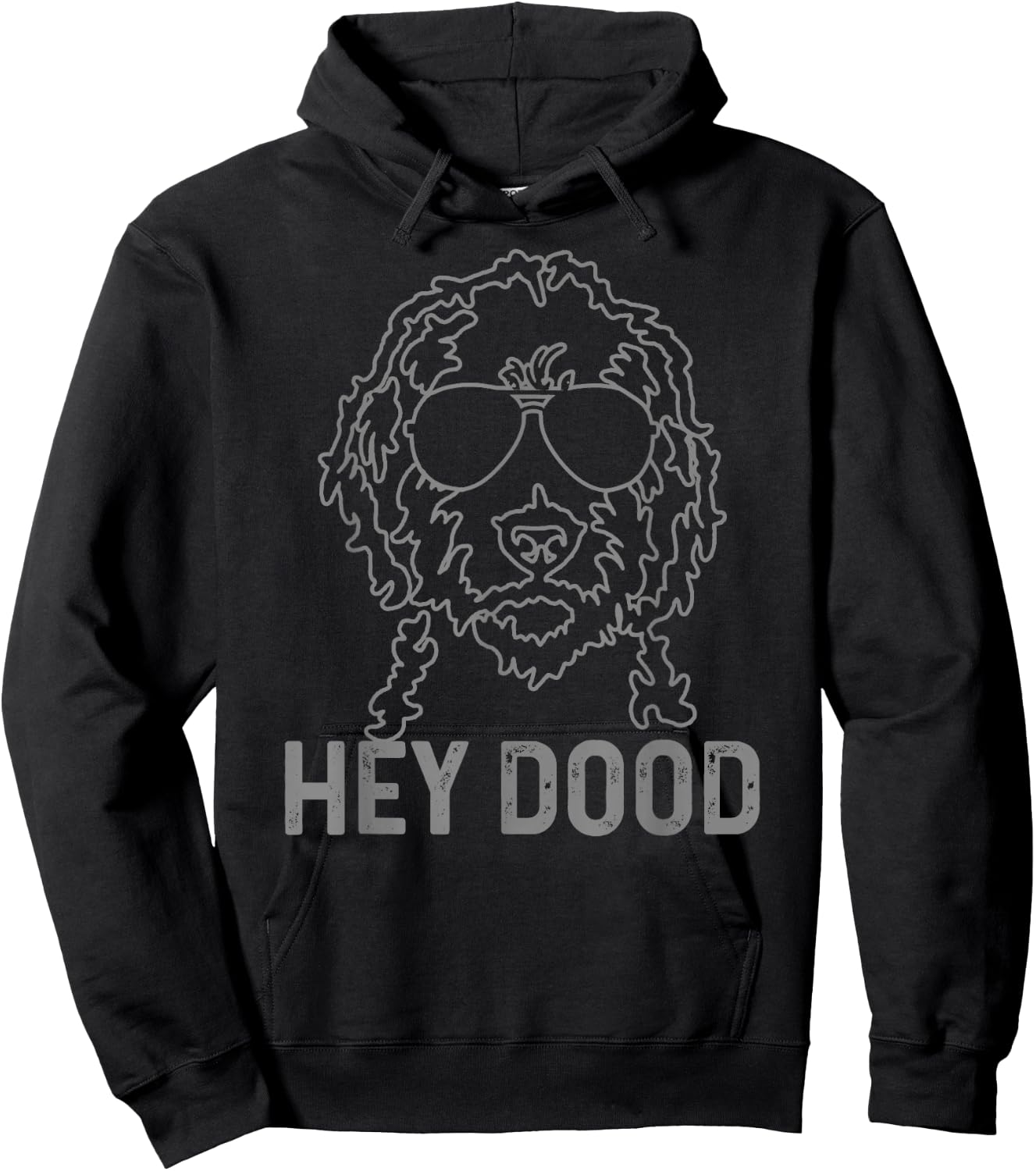 Goldendoodle Hey Dood Funny Labradoodle Doodle Dog Hoodie - Hoodie | Black