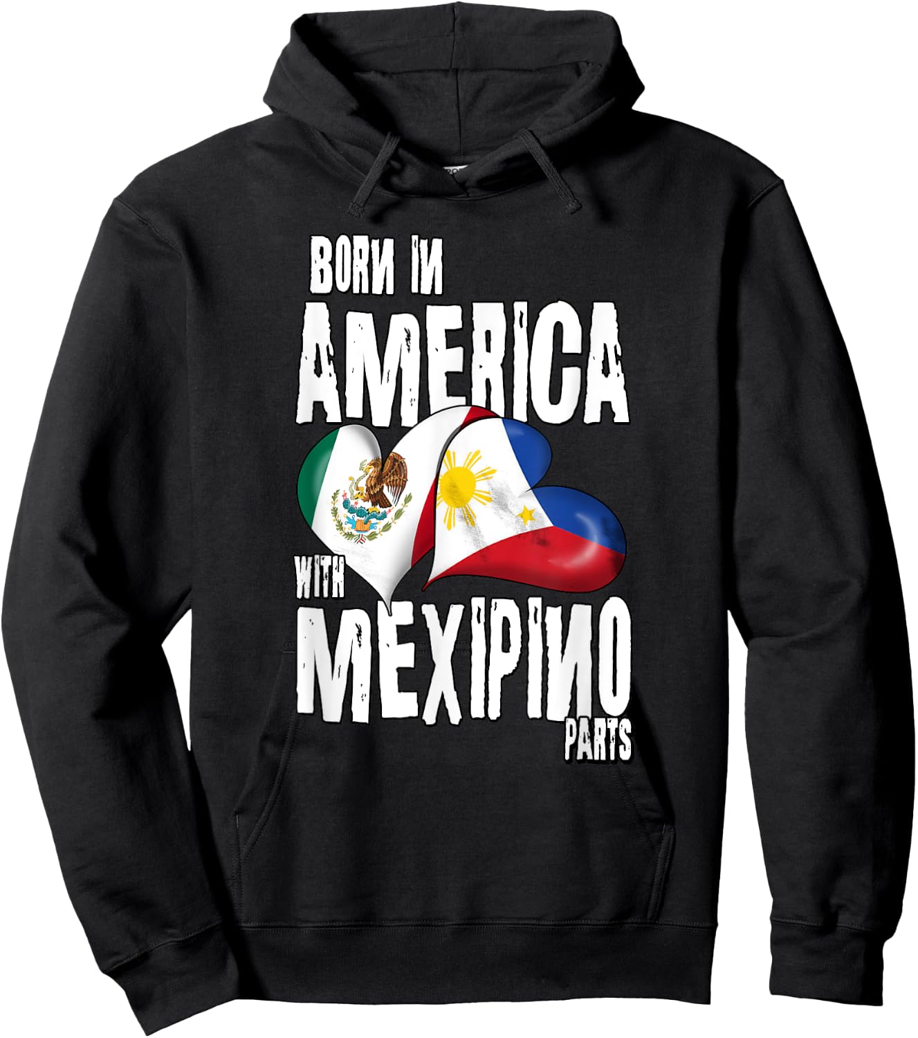 Philippines Mexico Filipino Pride Proud Flag Mexipino Mixed Hoodie - Hoodie | Black