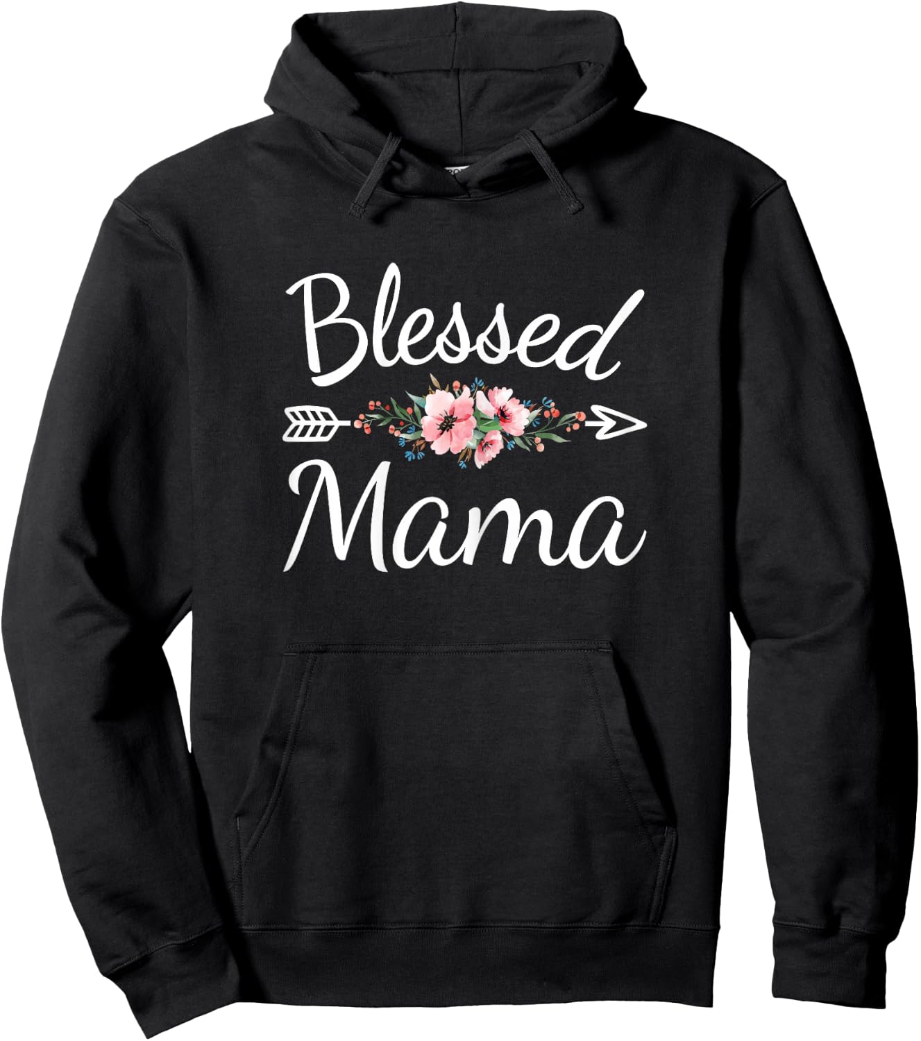Blessed Mama Cute Mom Mommy Mothers Day Hoodie - Hoodie | Black
