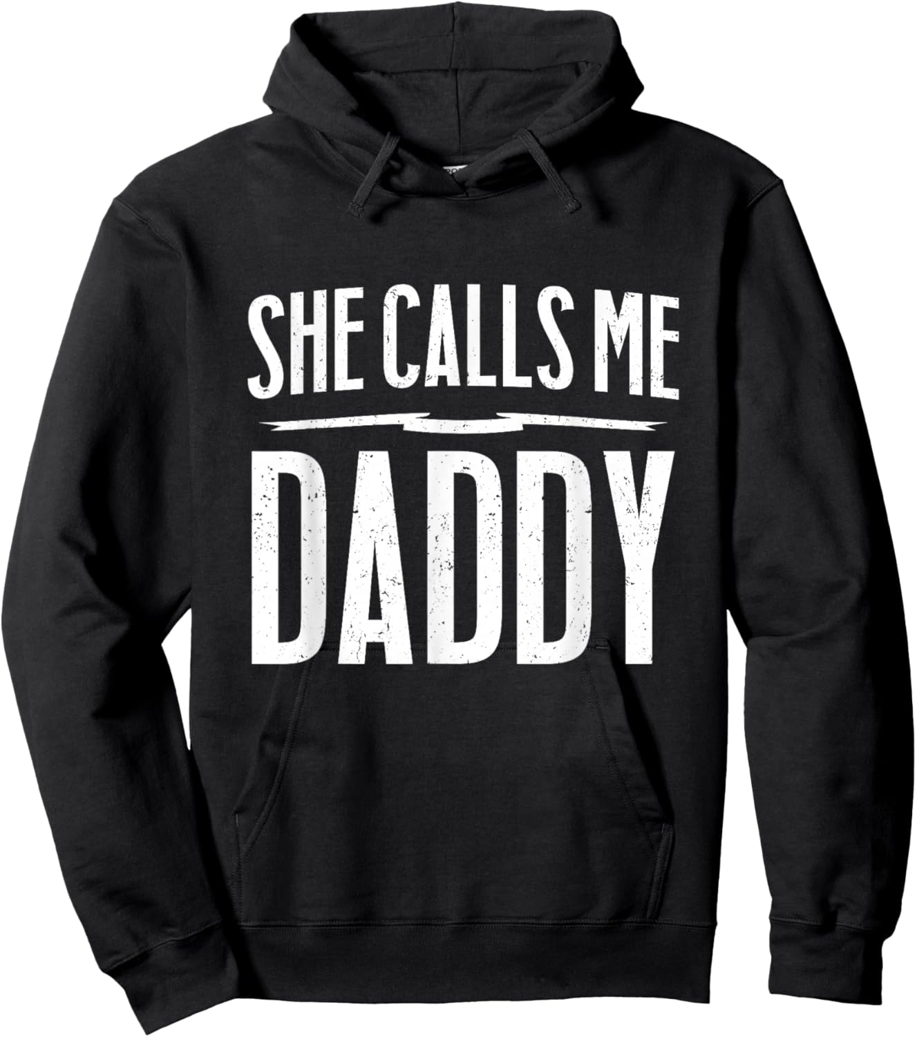 Funny NSFW Gift - She Calls Me Daddy Hoodie - Hoodie | Black