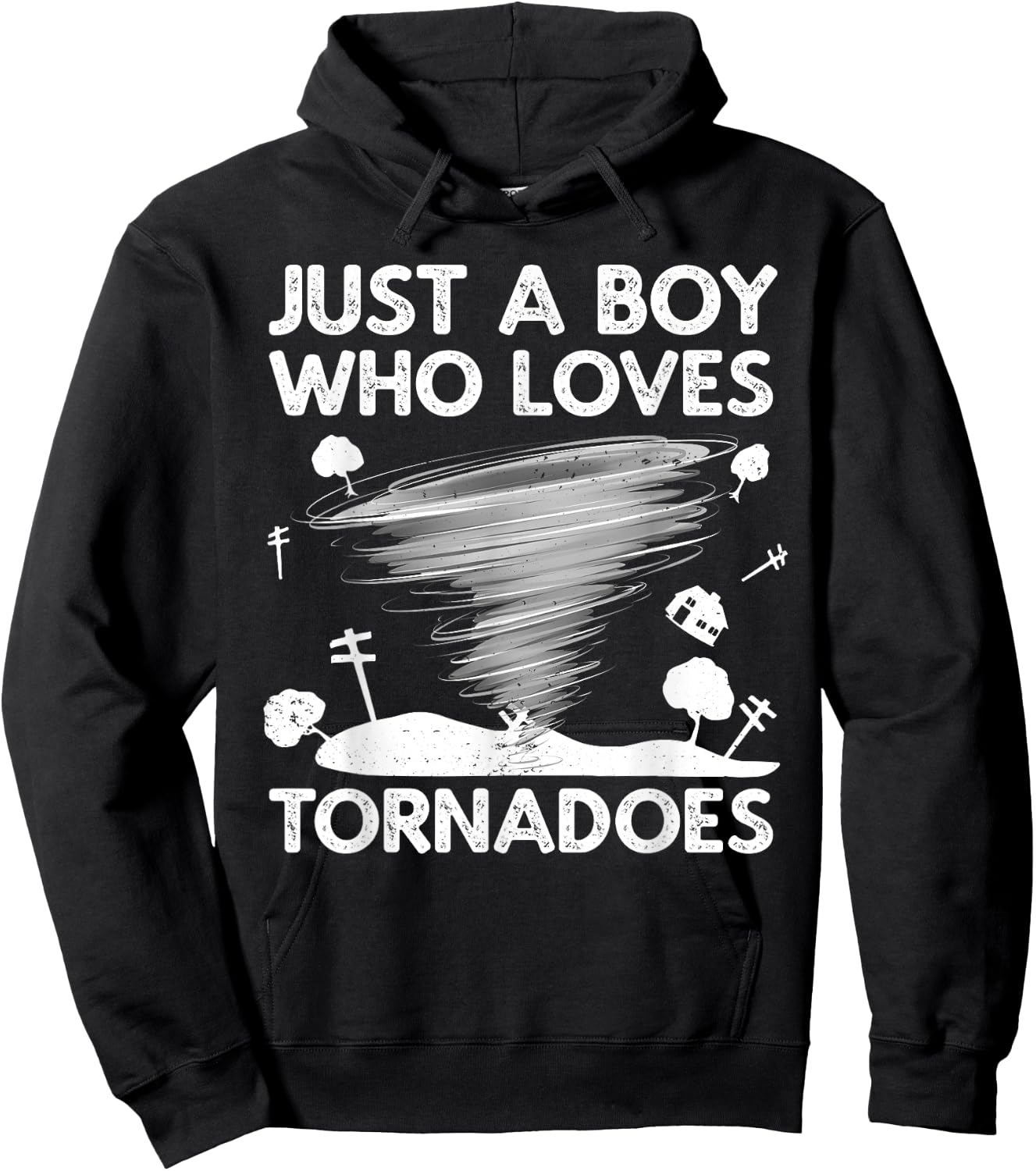 Funny Tornado Art Boys Weather Storm Tornado Chaser Hoodie - Hoodie | Black