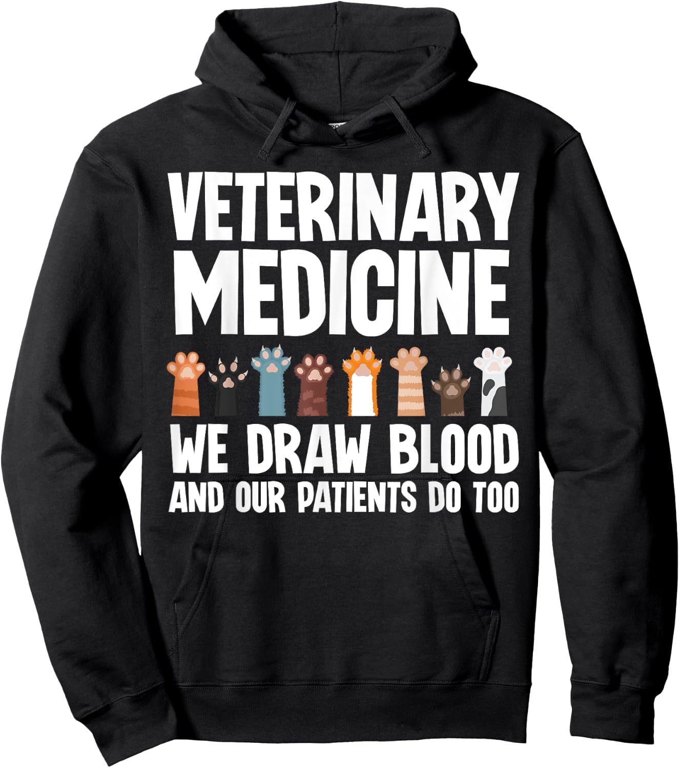 Veterinary Medicine Art Women Veterinarian Vet Med Hoodie - Hoodie | Black