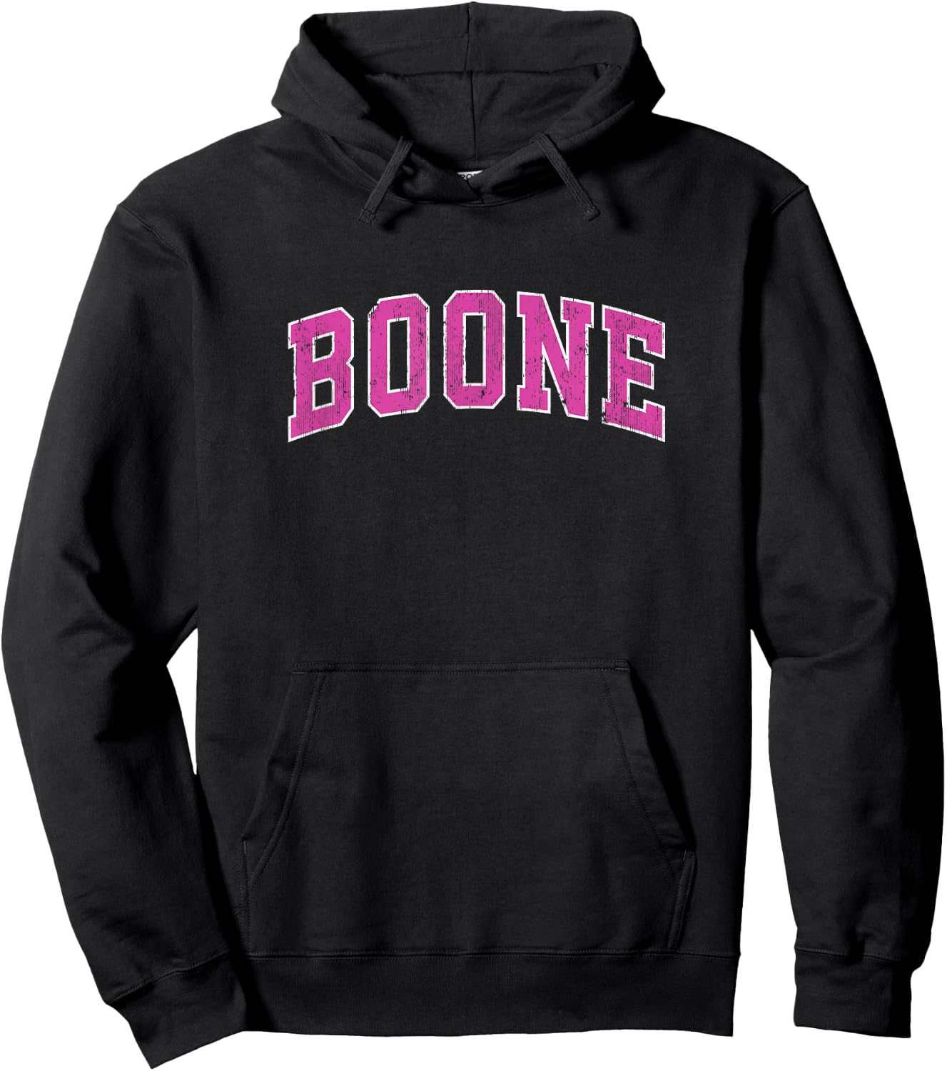 Boone North Carolina NC Vintage Sports Design Pink Design Hoodie - Hoodie | Black