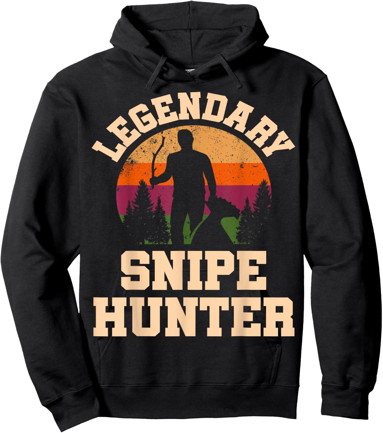 Legendary Snipe Hunter. Funny Snipe Hunting Hoodie - Hoodie | Black