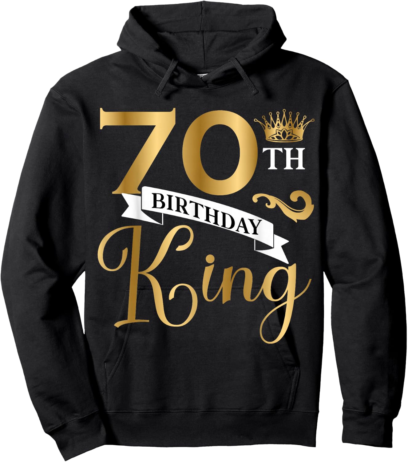 70 Year Old Birthday King Husband 70th B-Day Family Matching Hoodie - Hoodie | Black