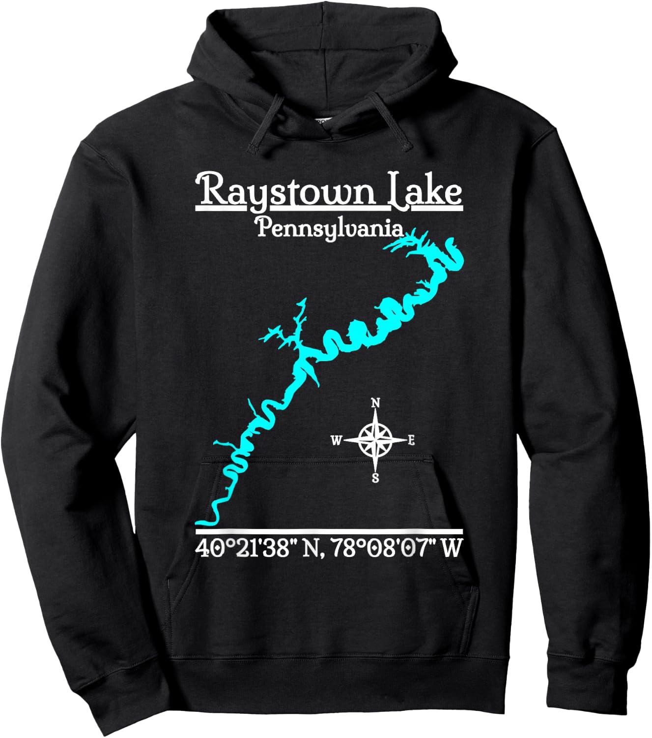 Raystown Lake, Pennsylvania Hoodie - Hoodie | Black