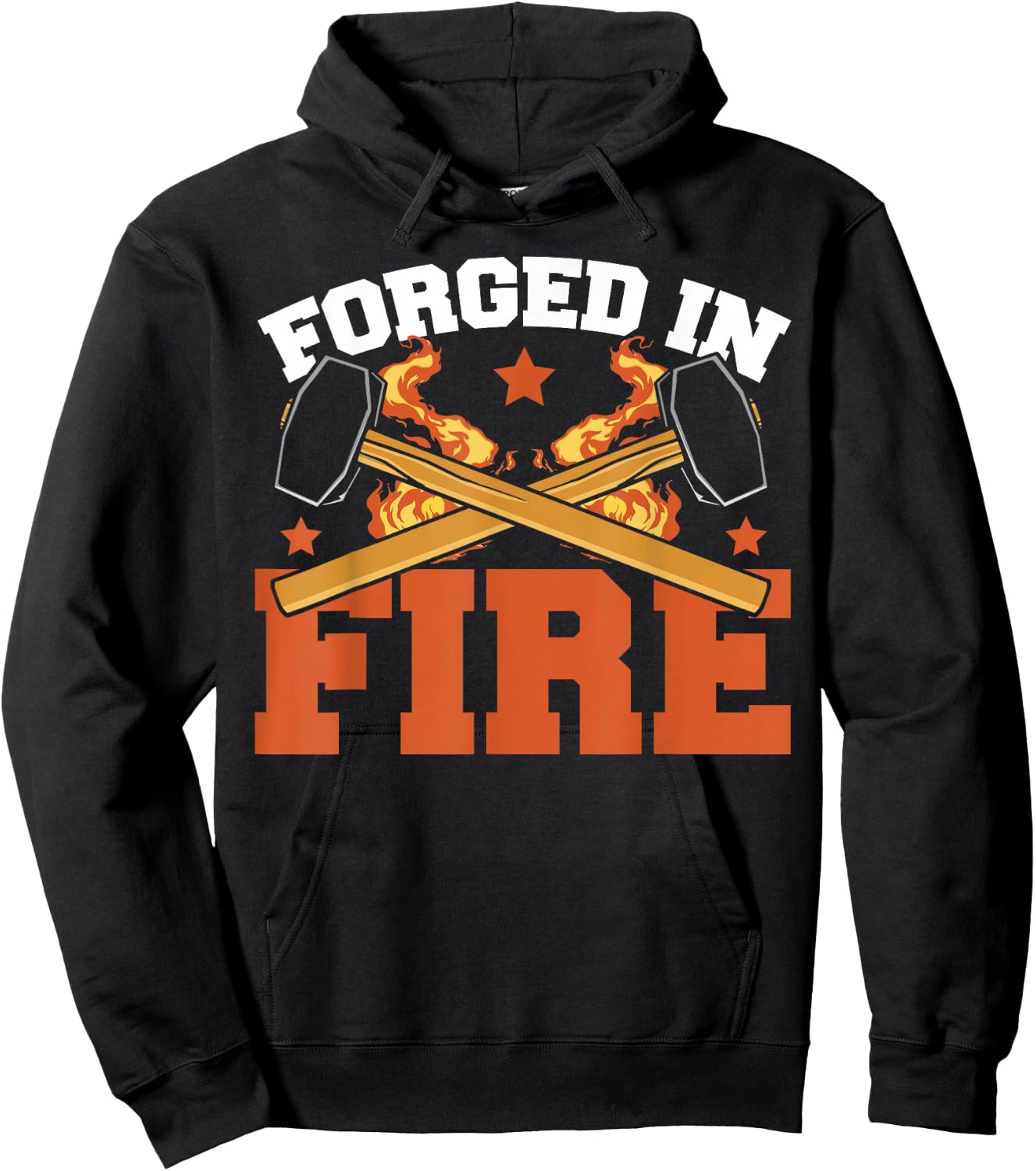 Forging Hammer Blacksmith Lover Cool Forged In Fire Hoodie - Hoodie | Black