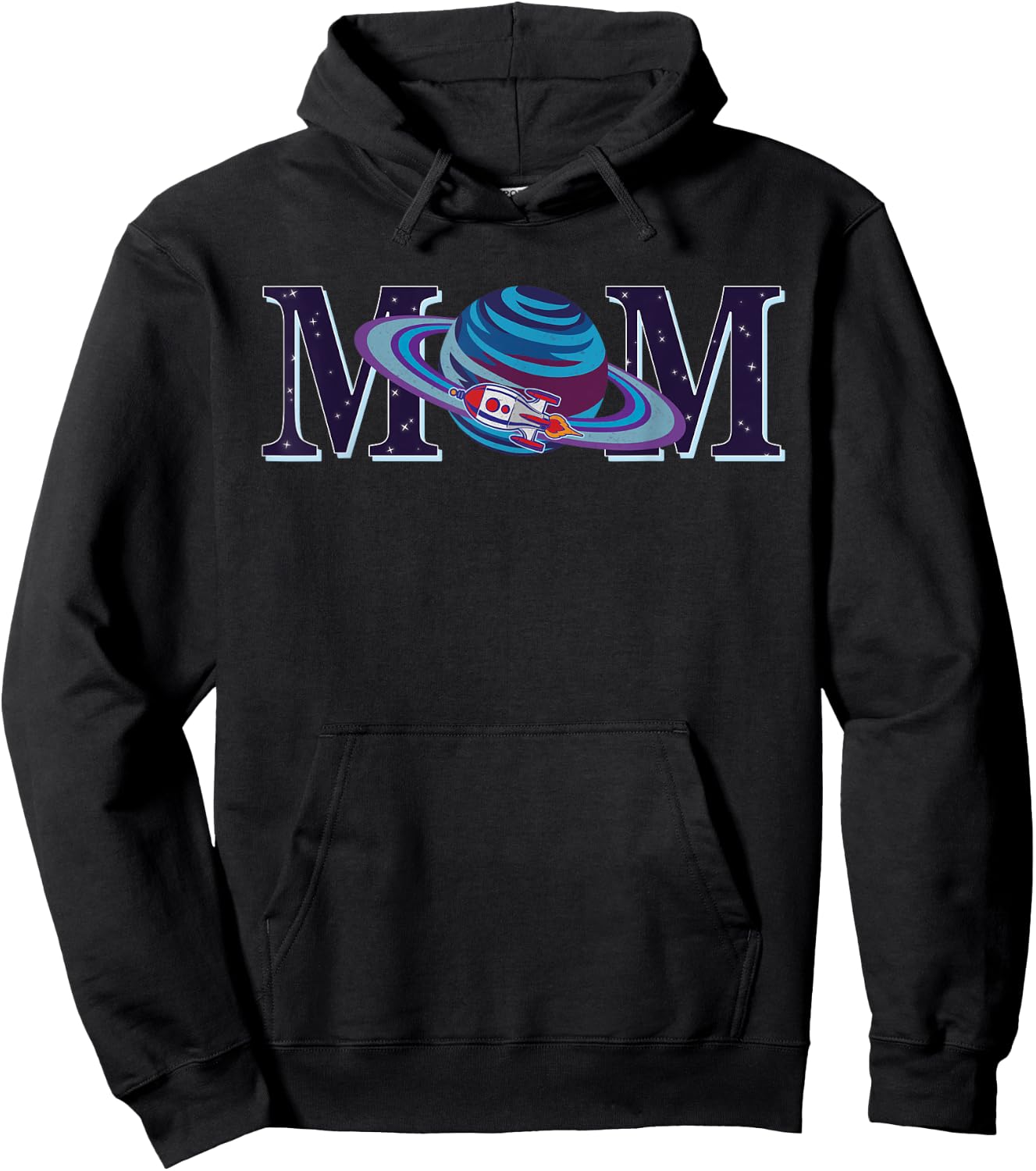 Space Mom, Family Matching Dad Space Birthday Theme Party Hoodie - Hoodie | Black
