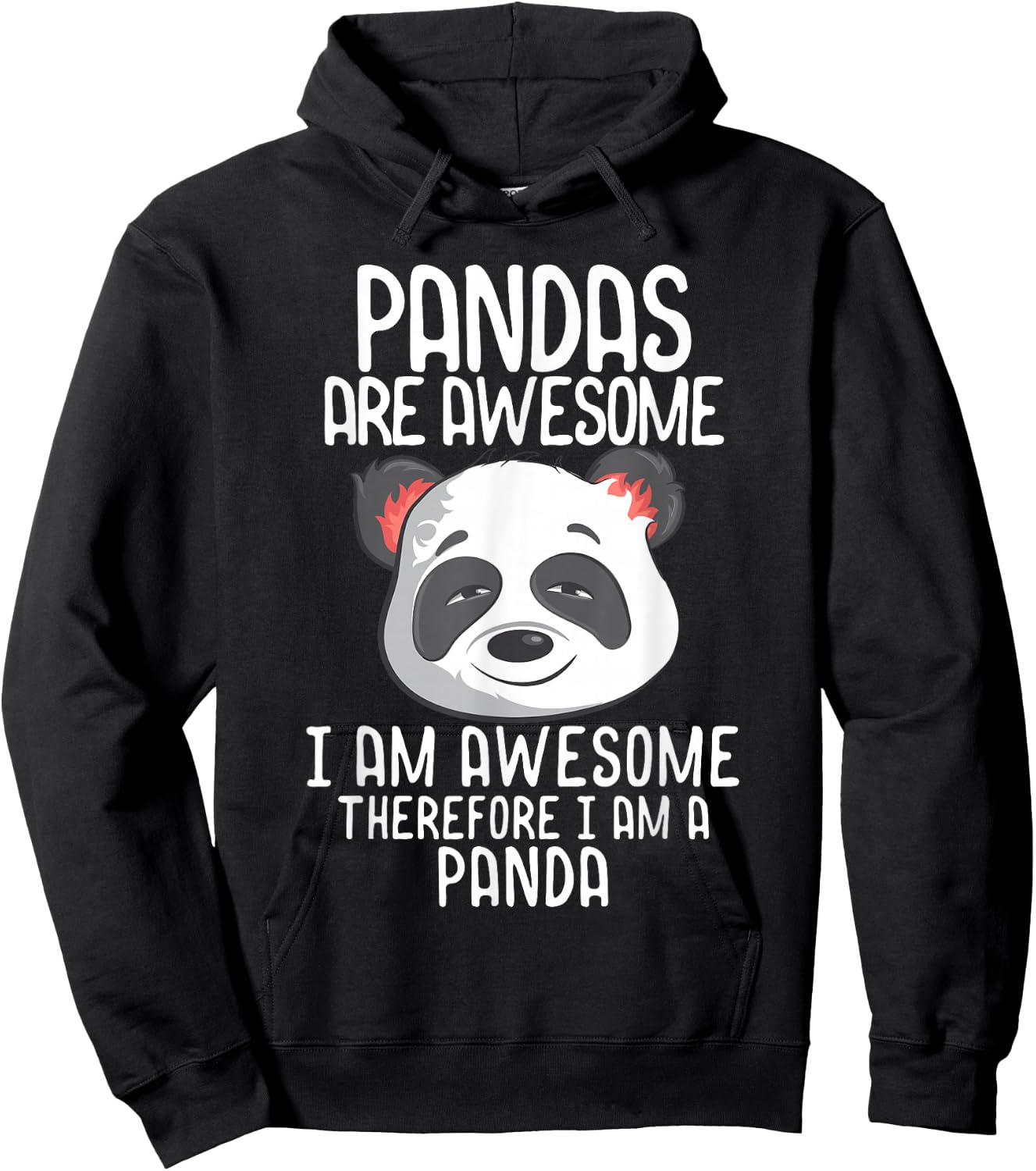 Panda Shirt Boys Kids Girls Panda Graphic Hoodie - Hoodie | Black