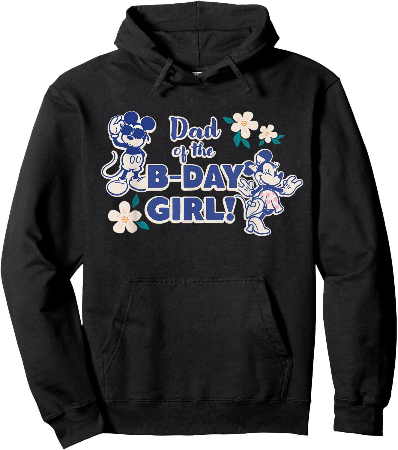 Disney Mickey & Minnie Mouse Birthday Dad of The B-Day Girl Hoodie - Hoodie | Black