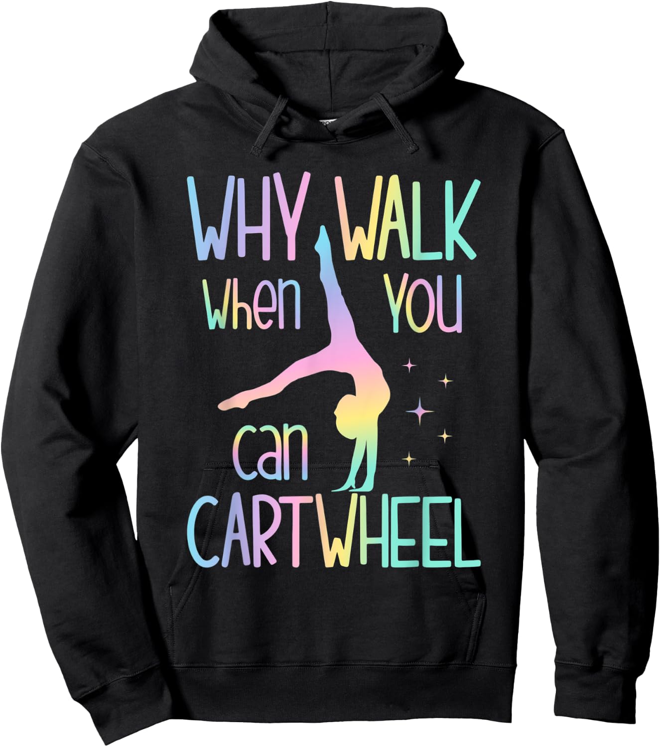 Funny Gymnastic Shirt Girls Women Aunt Gymnast Cartwheel Hoodie - Hoodie | Black