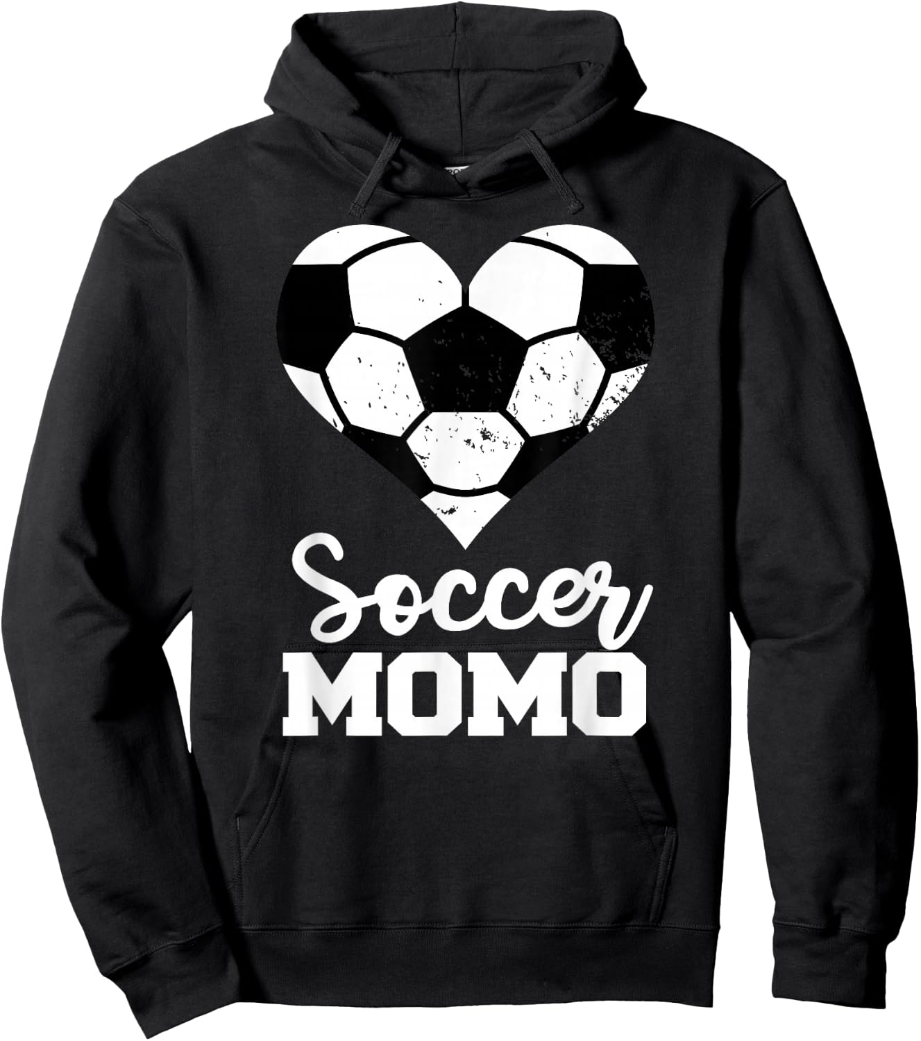 Soccer Momo Funny Soccer Heart Grandma Momo Hoodie - Hoodie | Black
