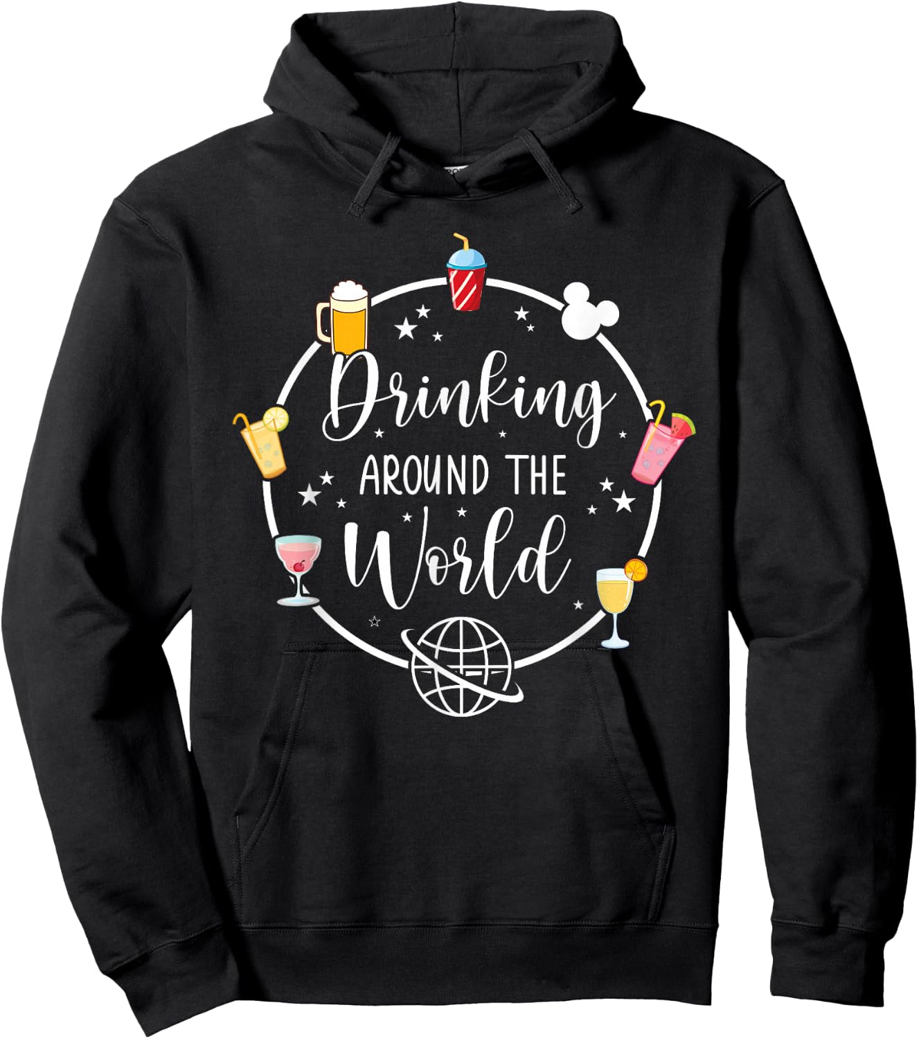 Drinking Around The World Hoodie - Hoodie | Black