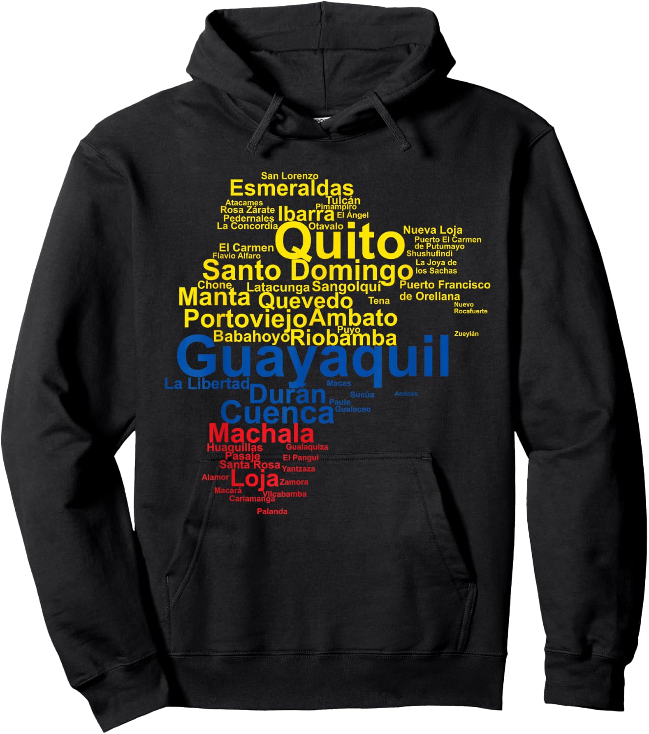 Ecuador Flag Latino Ecuador Outline Bandera de Ecuador Hoodie - Hoodie | Black