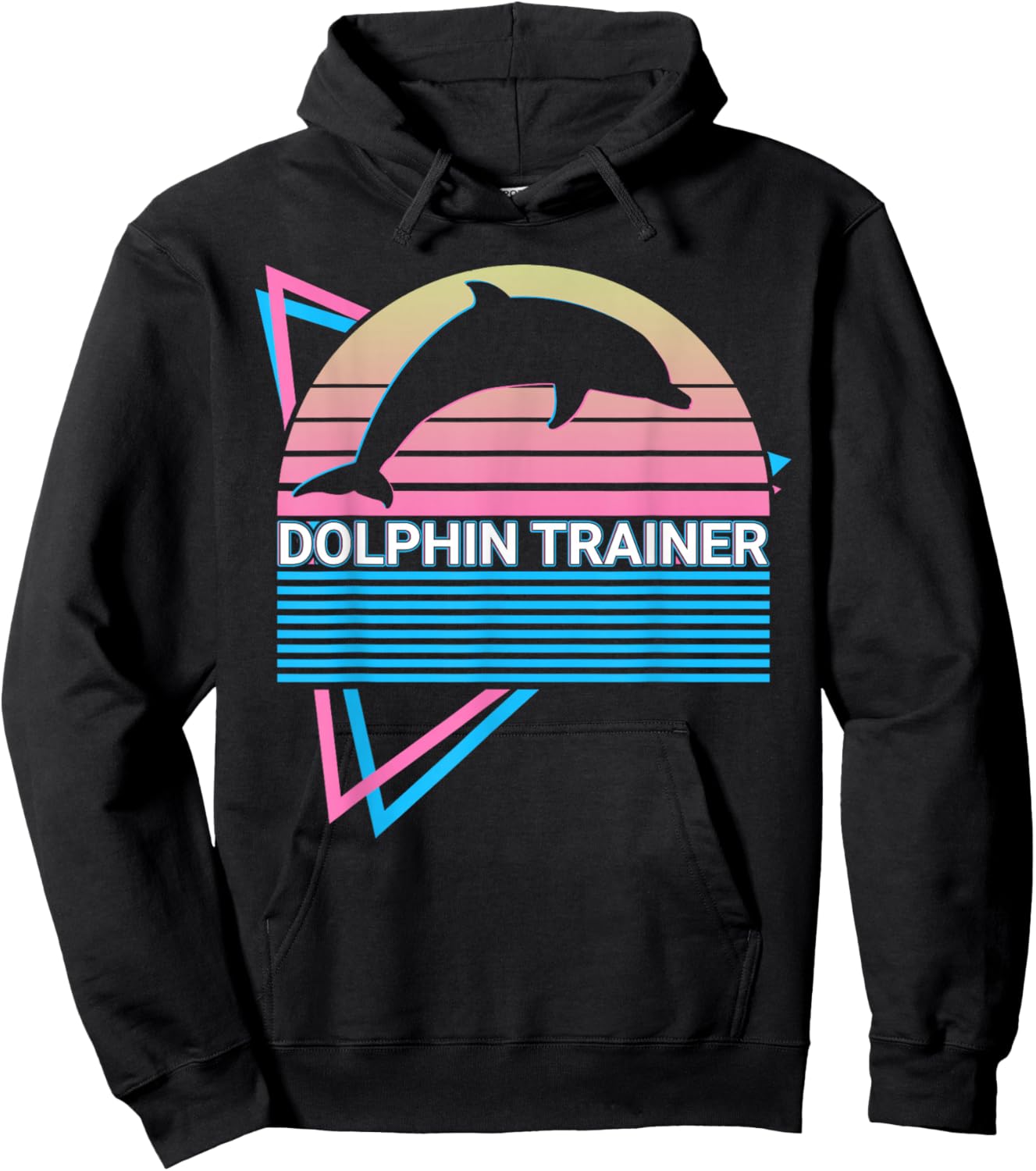 Dolphin Trainer Dolphin Trainer Retro Hoodie - Hoodie | Black