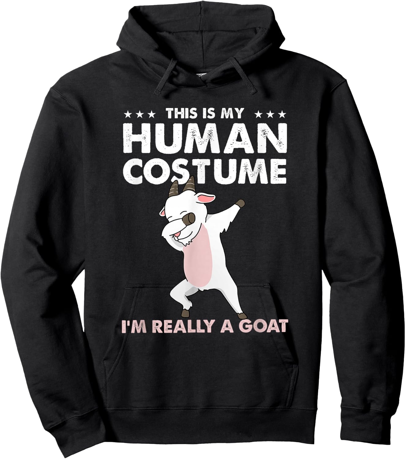 This Is My Human Costume Goat Halloween Hoodie - Hoodie | Black