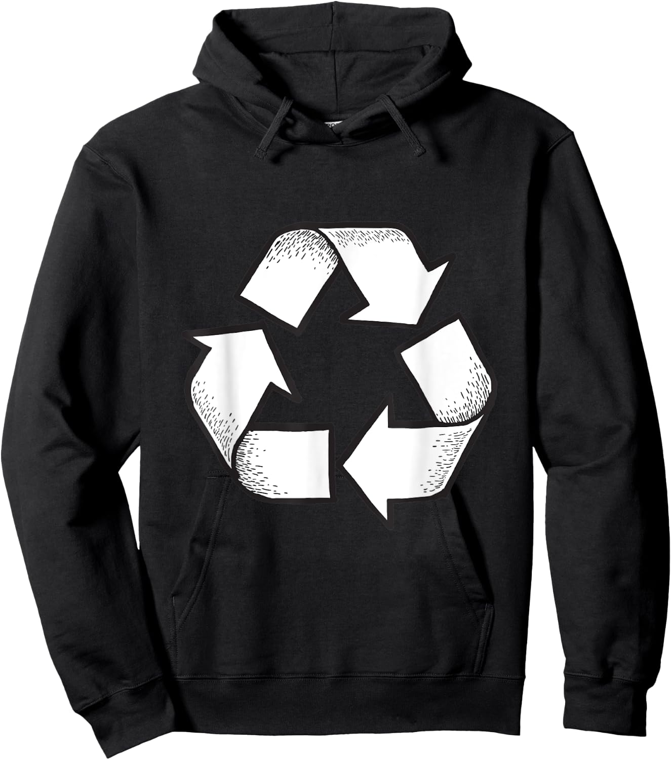 Vintage Recycle Logo Earth Day Nature Planet Conservation Hoodie - Hoodie | Black