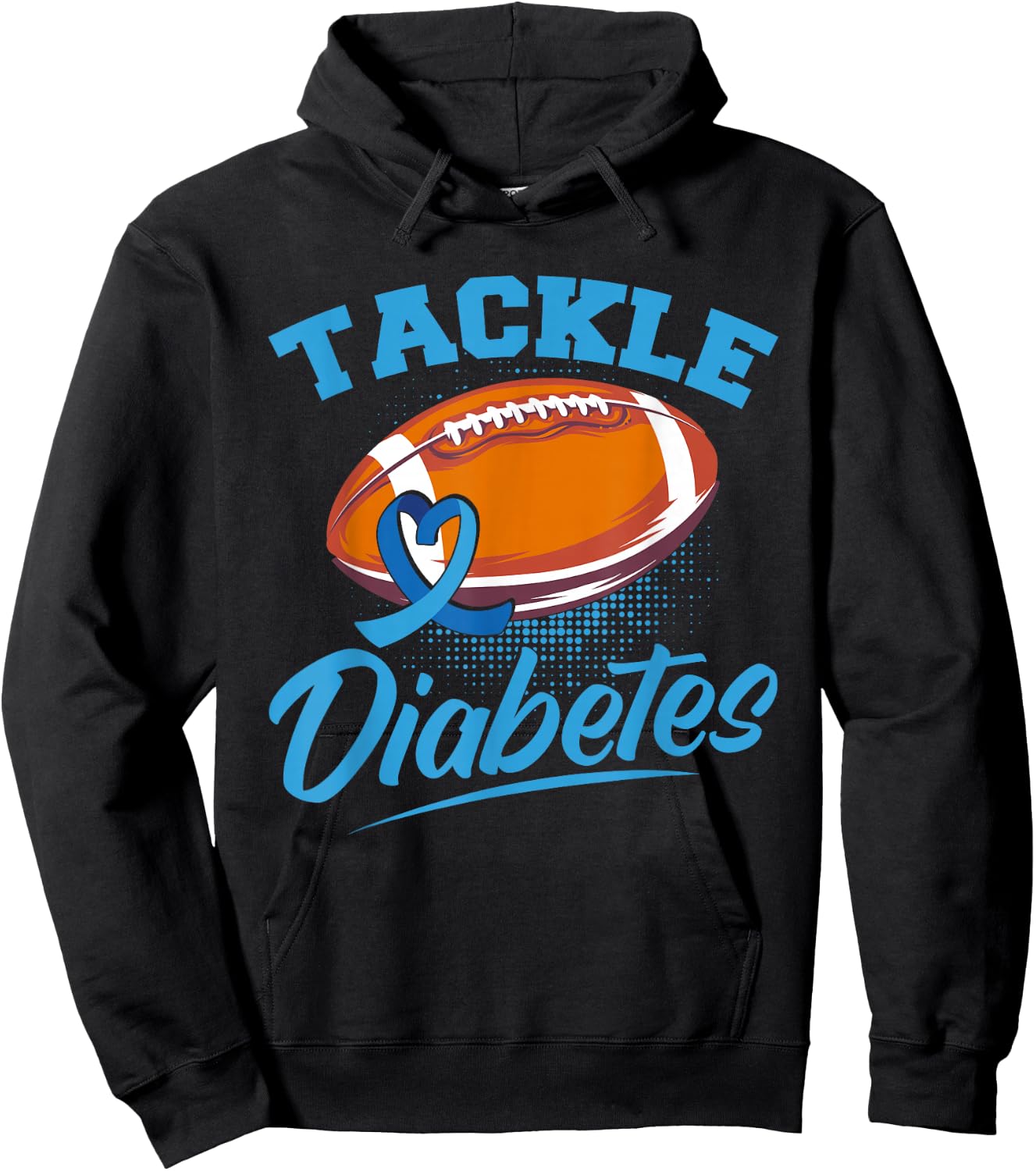 T1D Warrior Diabetes Awareness Tackle Diabetes Hoodie - Hoodie | Black