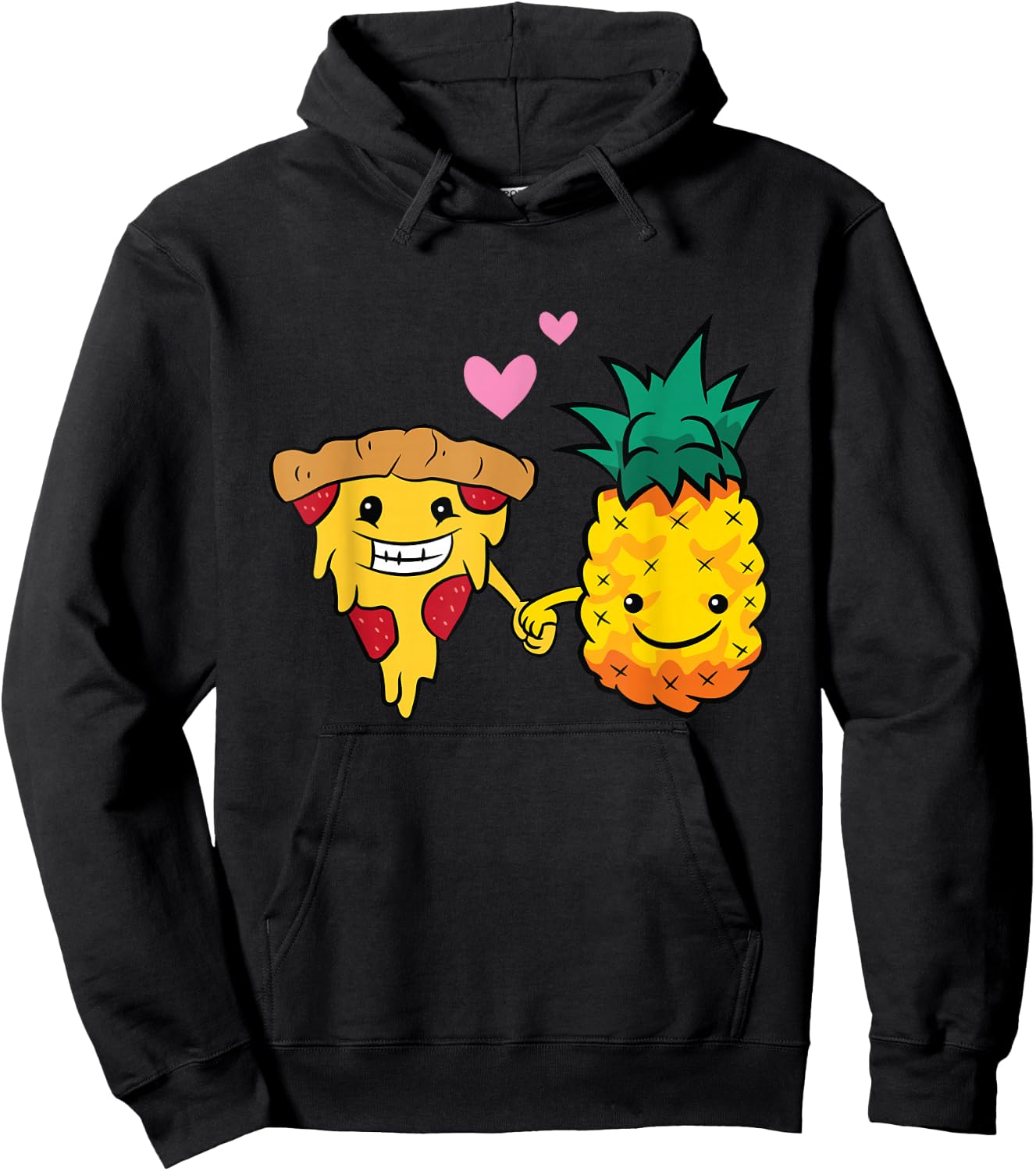 Funny Pizza Hawaii Lover Pineapple Pizza Hoodie - Hoodie | Black