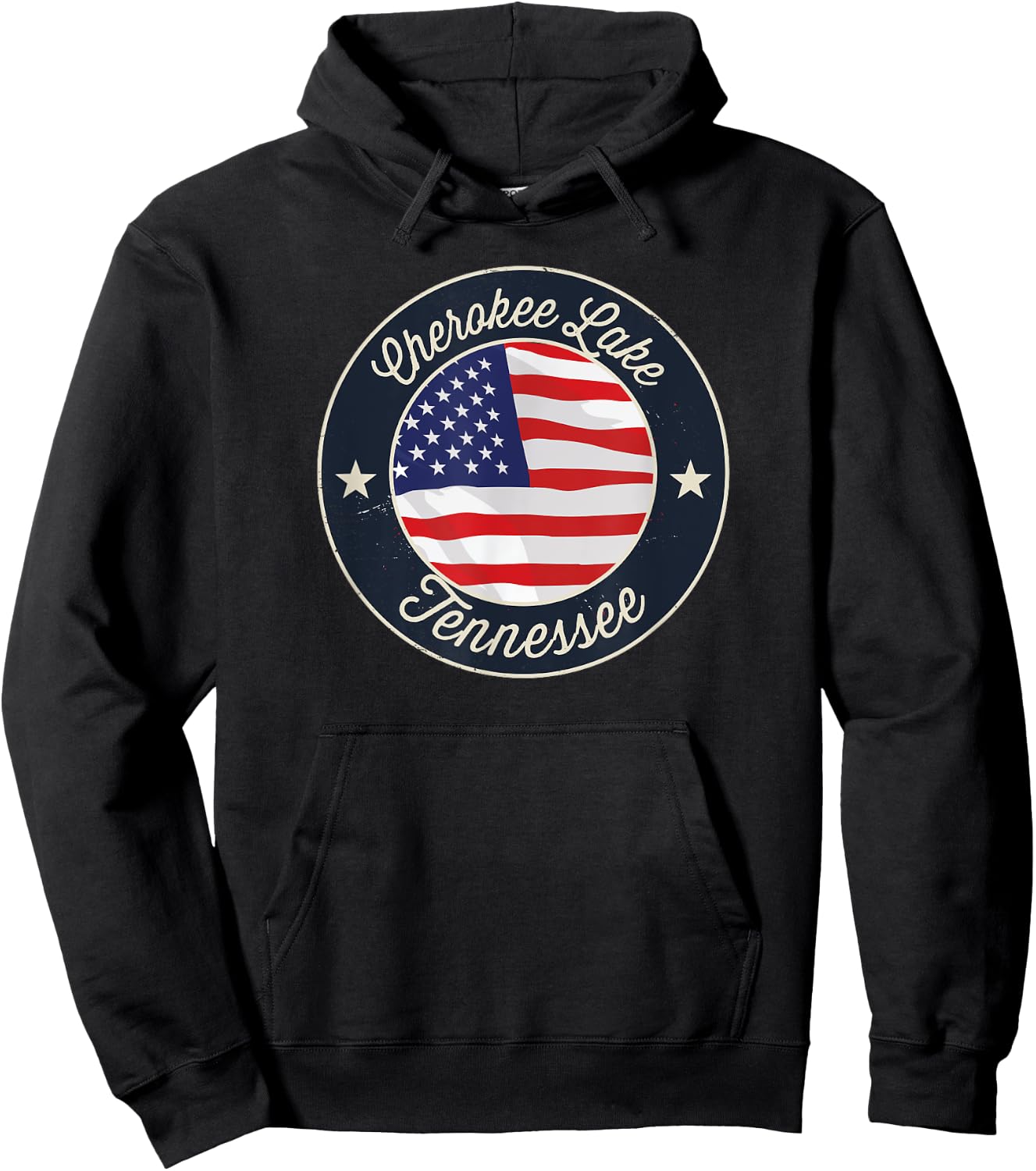 Cherokee Lake - Patriotic Tennessee Souvenir Women Kids Men Hoodie - Hoodie | Black