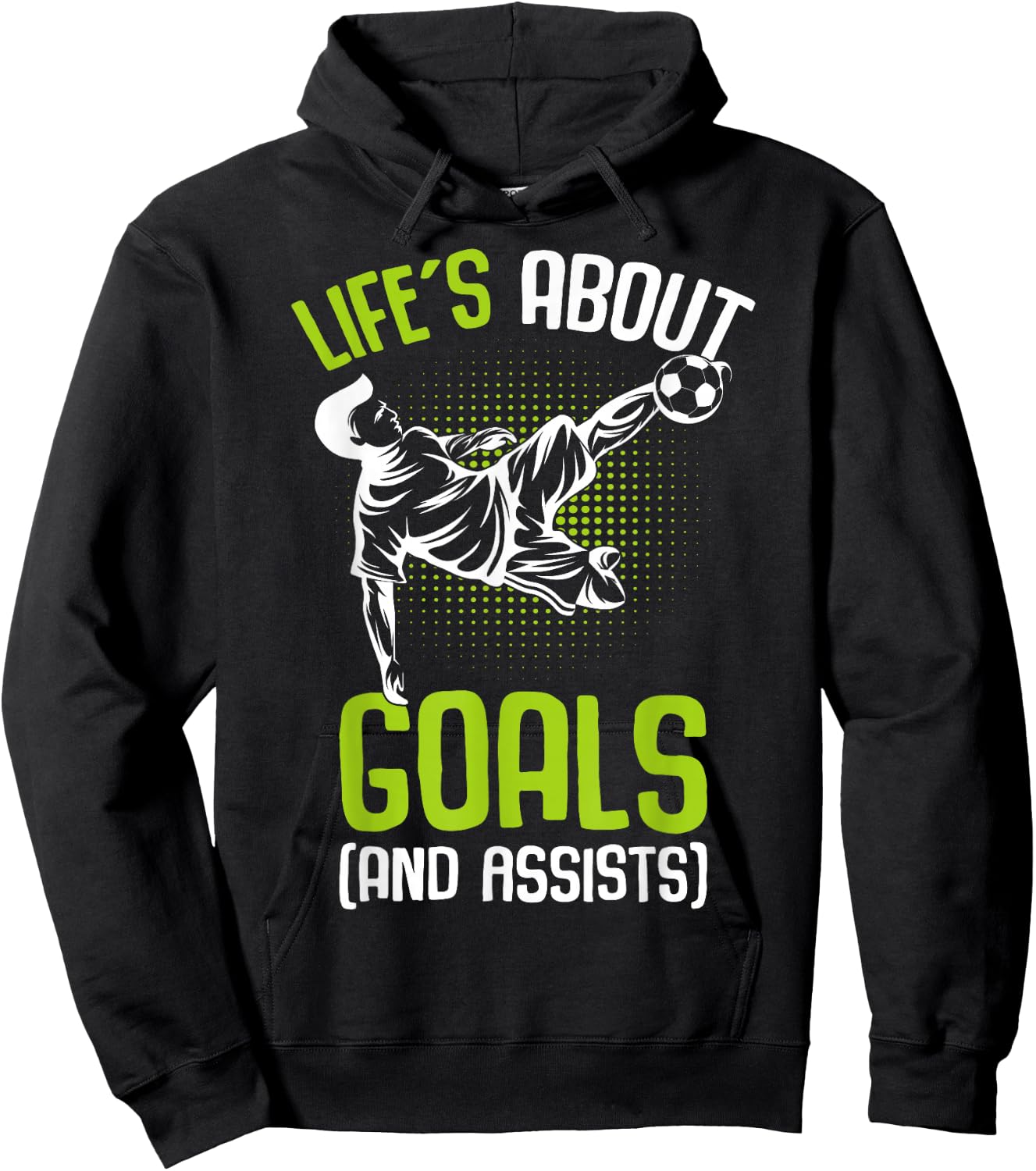 Life´s About Goals Soccer Player Boys Kids Youth Hoodie - Hoodie | Black