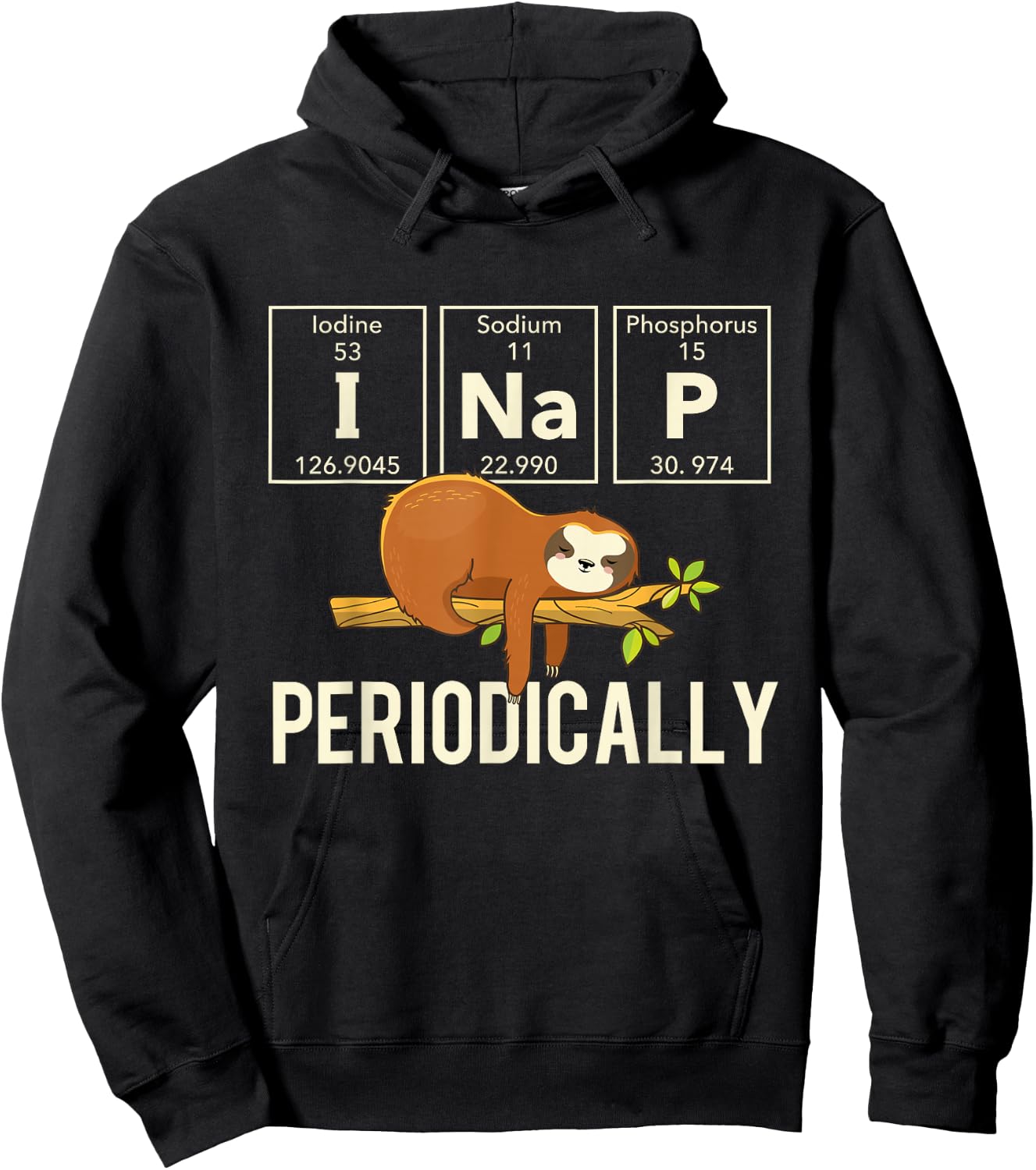 Periodically - Sleeping Sloth Zookeeper Animal Nature Lover Hoodie - Hoodie | Black