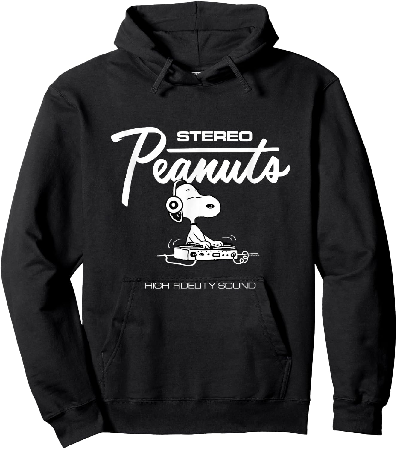 Peanuts - Stereo Peanuts Snoopy Dj Hoodie - Hoodie | Black