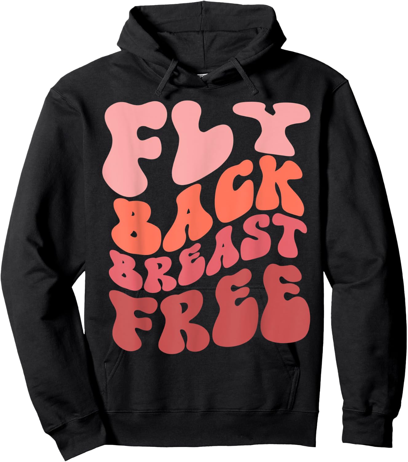 Swim meet Fly Back Breast Free Hoodie - Hoodie | Black