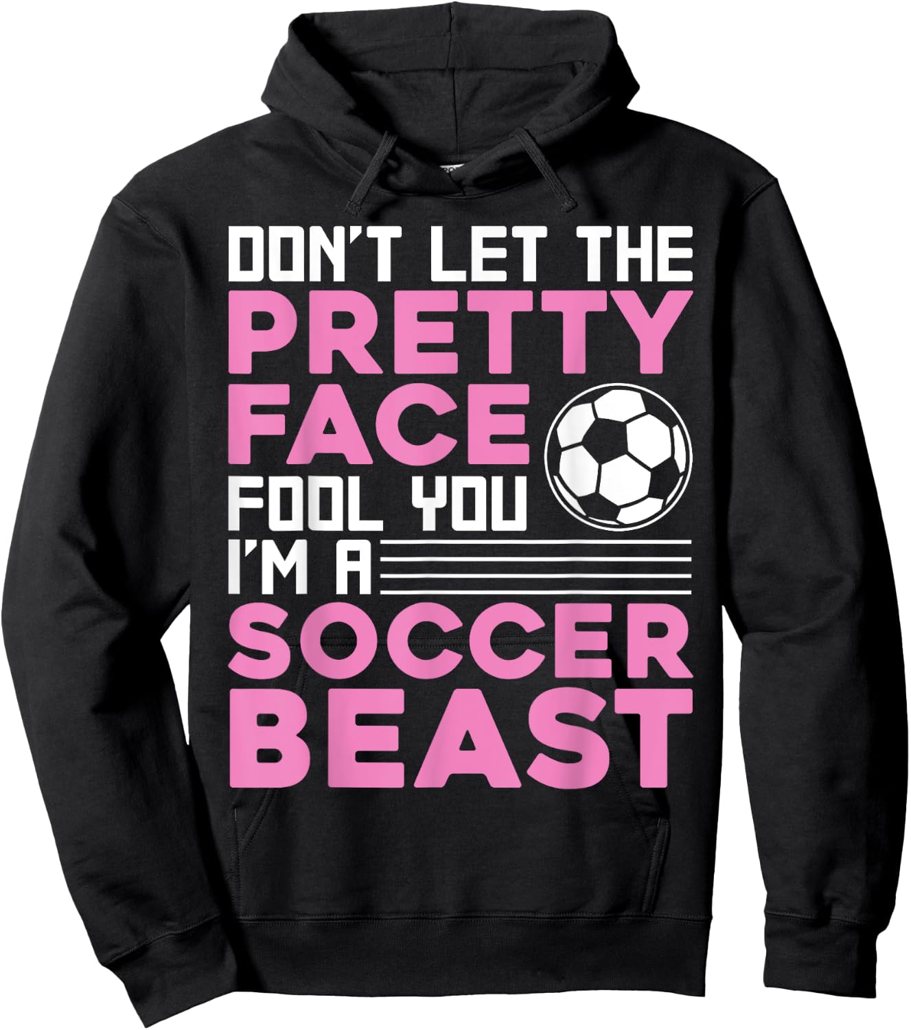 Cool Soccer Teen Girls Soccer Lover Player Sports Hoodie - Hoodie | Black