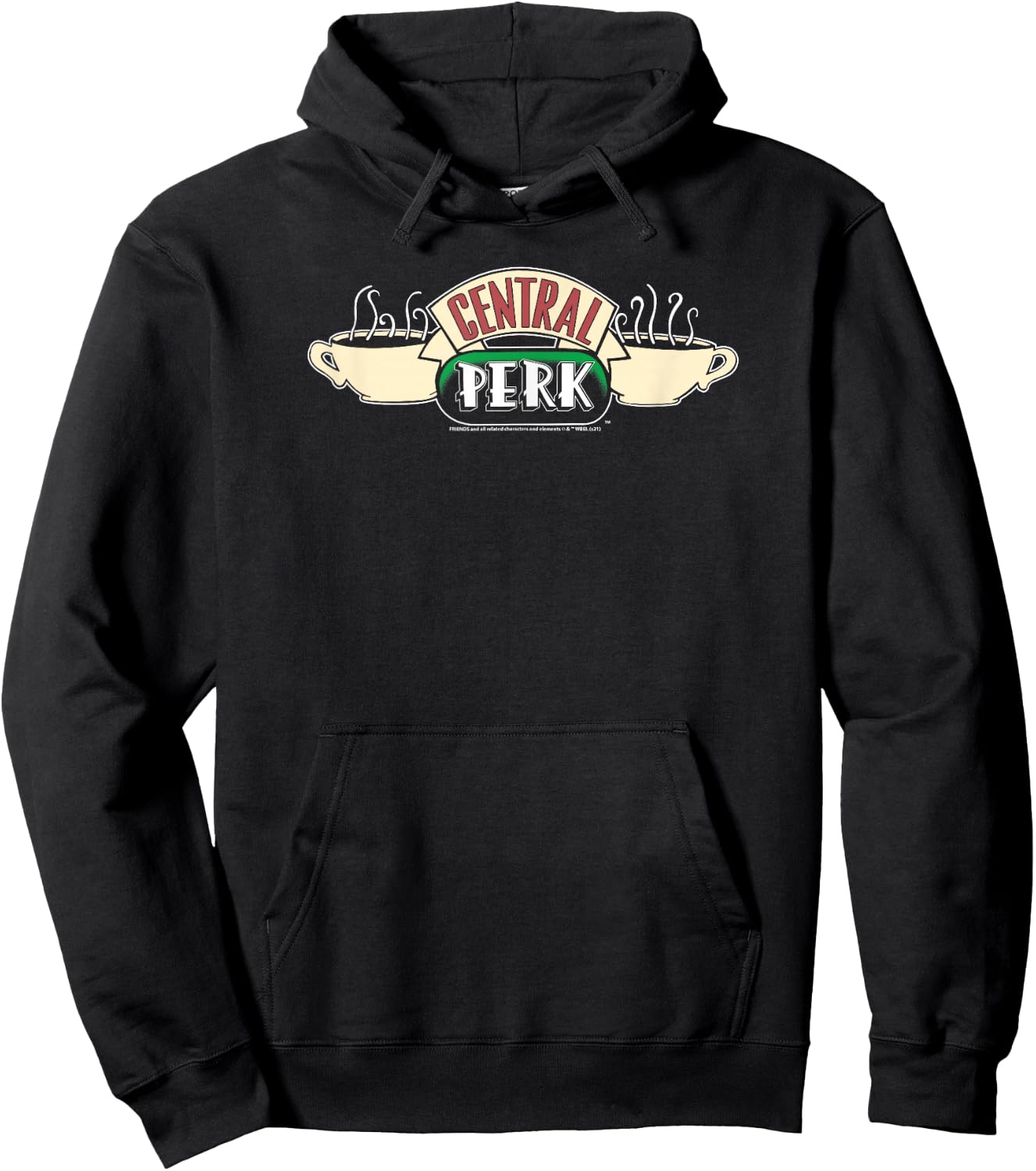 Friends Central Perk Coffee Cup Logo Hoodie - Hoodie | Black