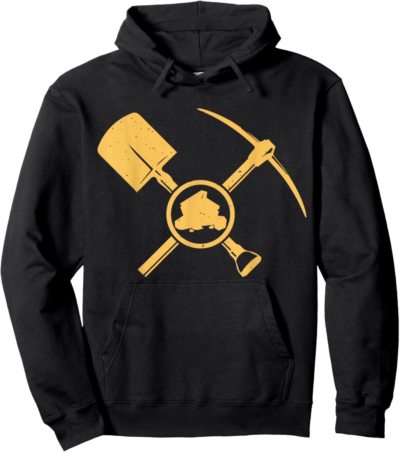 Gold Panning Shovel And Pickaxe Hoodie - Hoodie | Black