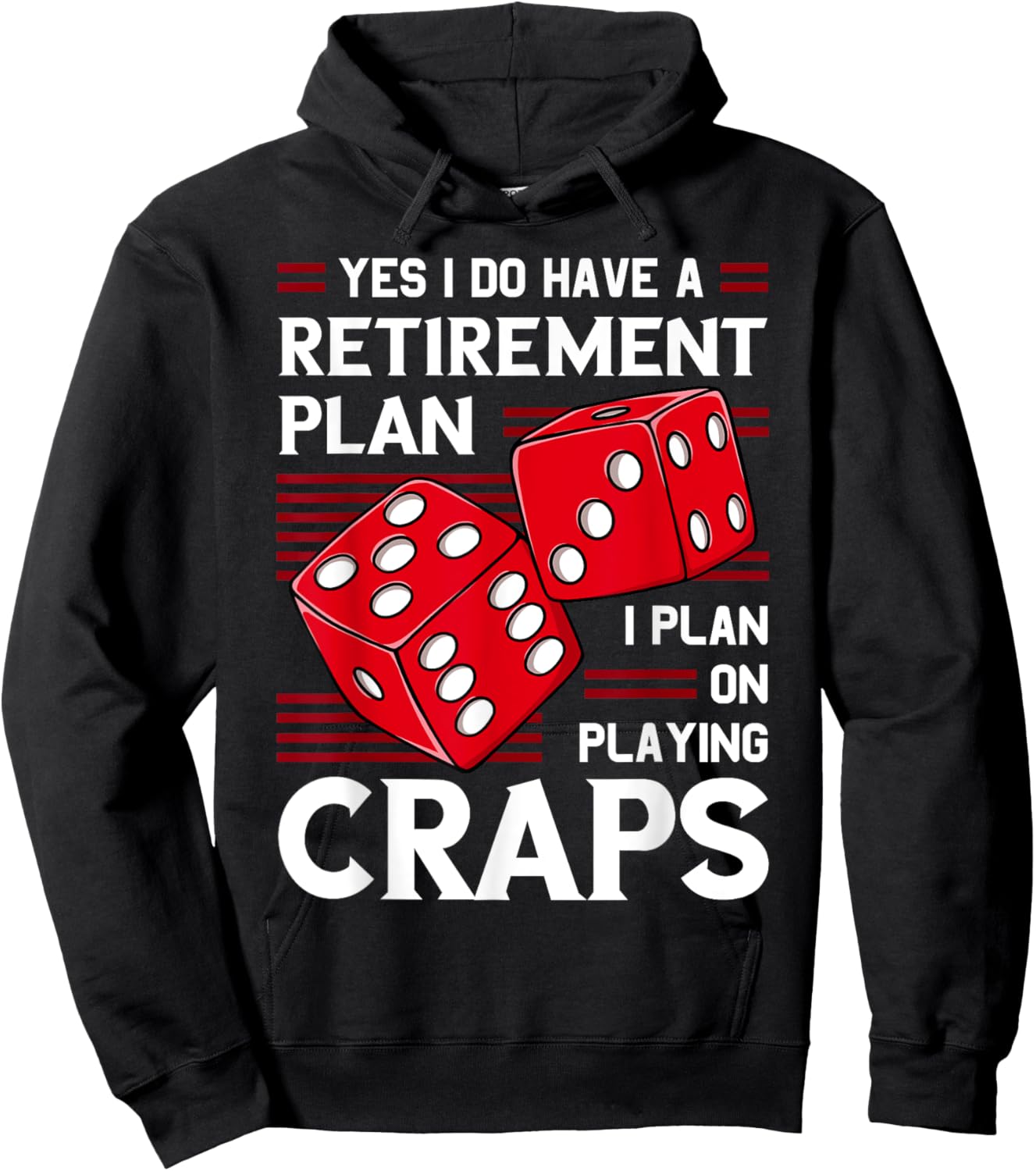 Craps Table Crapshooting Strategy Rules Game Dice Board Hoodie - Hoodie | Black