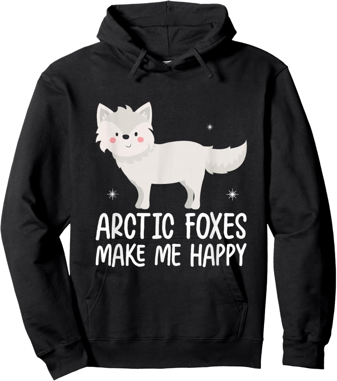 Arctic Fox Artic Animals Cute Artic Fox Lover Pajamas Hoodie - Hoodie | Black