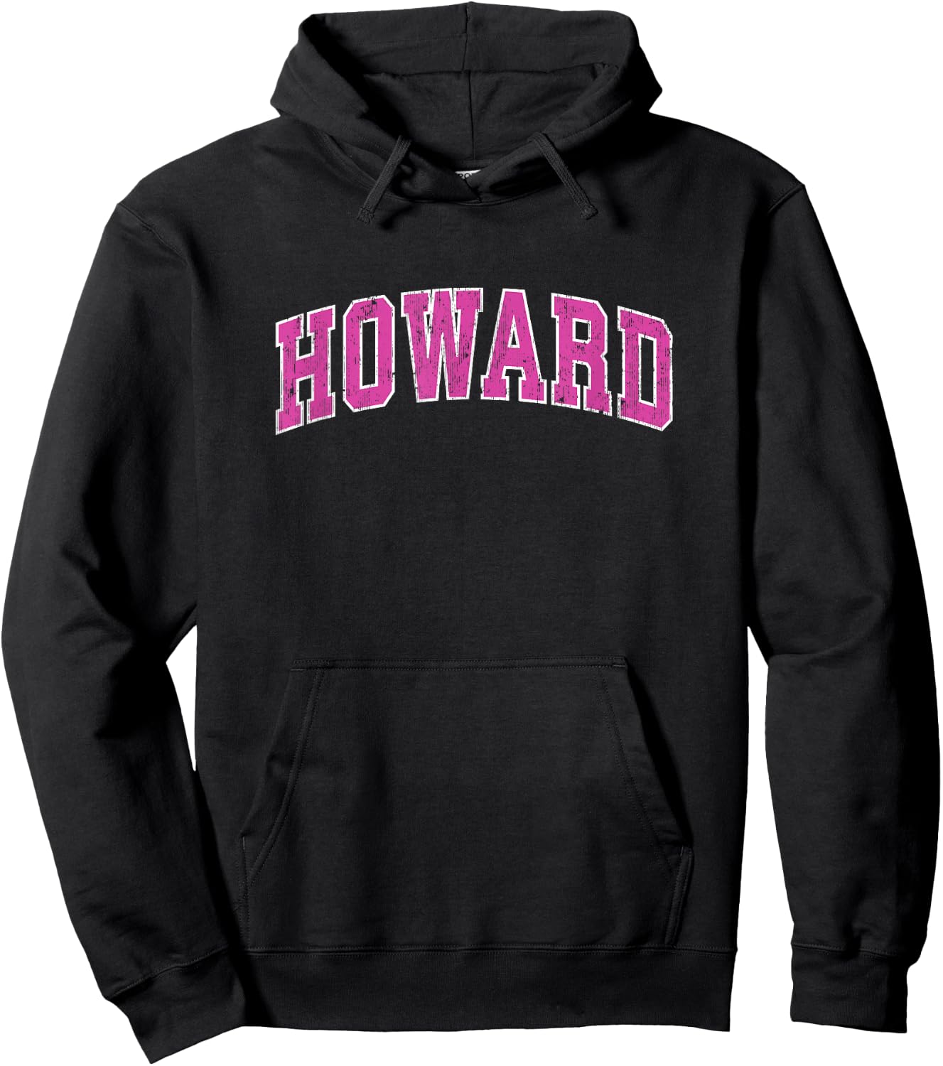 Howard Wisconsin WI Vintage Sports Design Pink Design Hoodie - Hoodie | Black