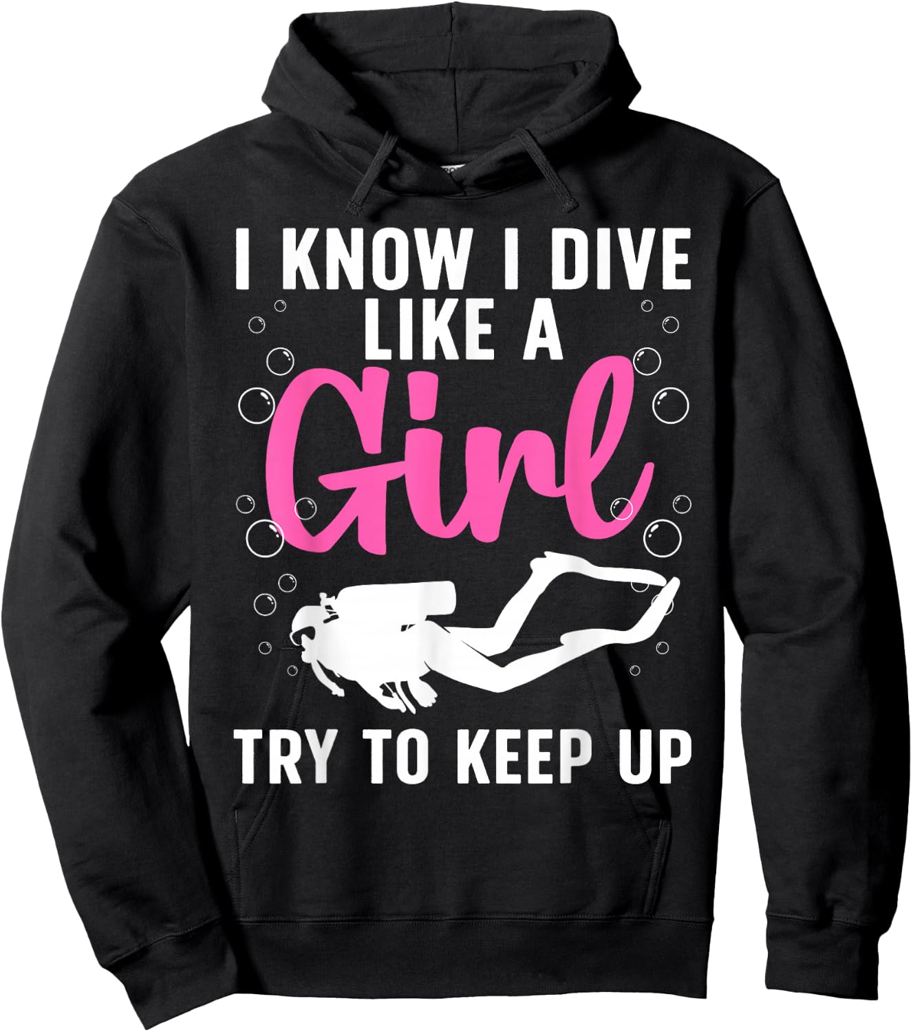 Cool Scuba Diving Girls Rescue Diver Ocean Divers Hoodie - Hoodie | Black