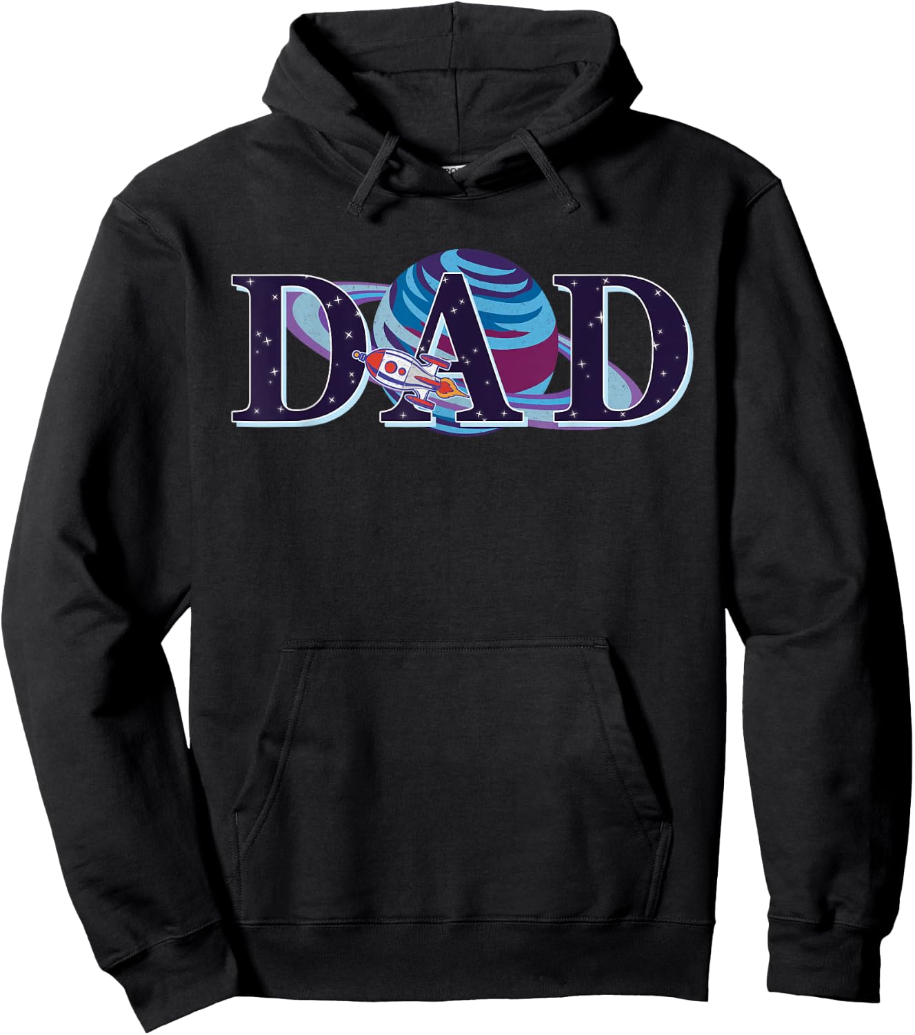 Space Dad, Family Matching Mom, Space Birthday Theme Party Hoodie - Hoodie | Black