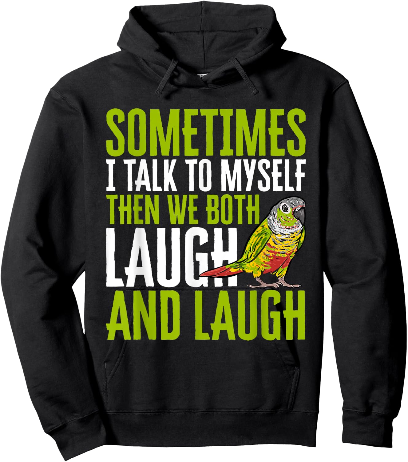 Green Cheek Conure Parrot Bird Conure Hoodie - Hoodie | Black