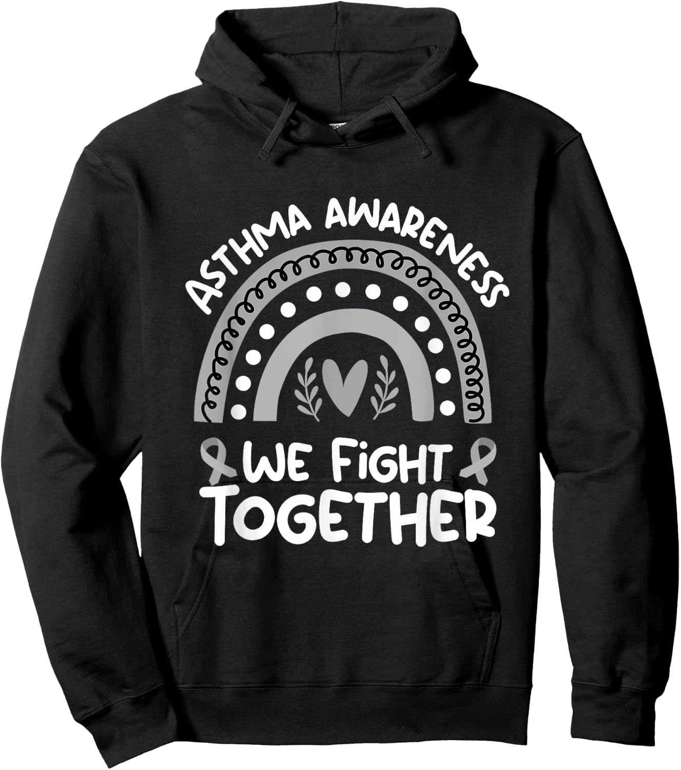 We Fight Together | Asthma Awareness Shirt | Asthma Hoodie - Hoodie | Black
