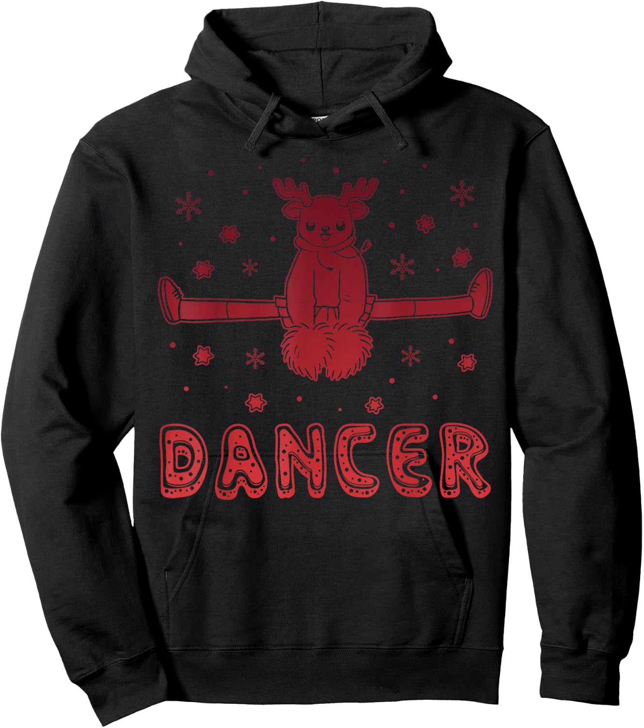 Funny Reindeer Dancer Squad Christmas Dancing Costume Hoodie - Hoodie | Black