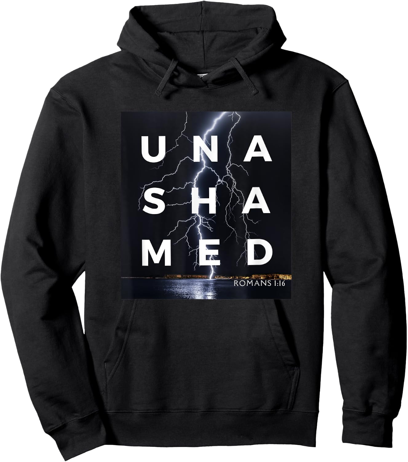 Unashamed of the Gospel , Romans 116 Christian Bold Hoodie - Hoodie | Black