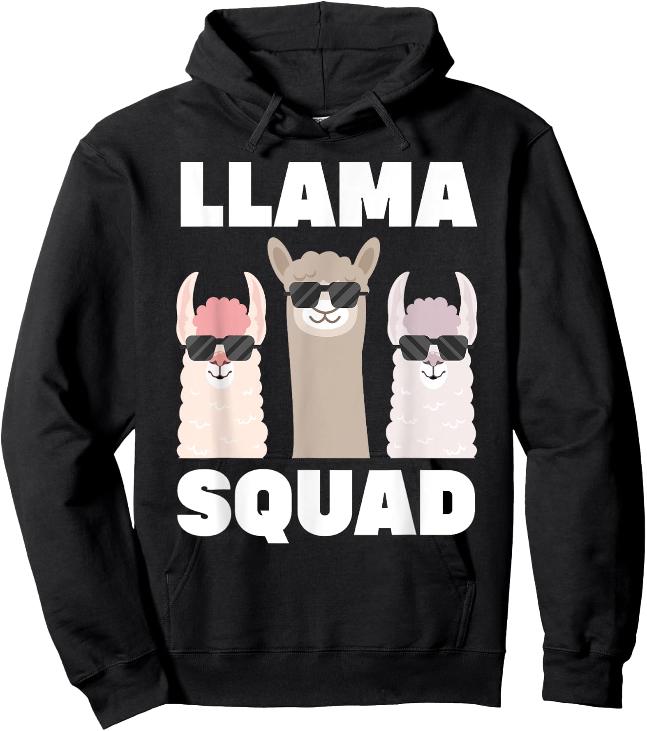 Funny Llama Design Women Llama Alpaca Farm Animal Hoodie - Hoodie | Black